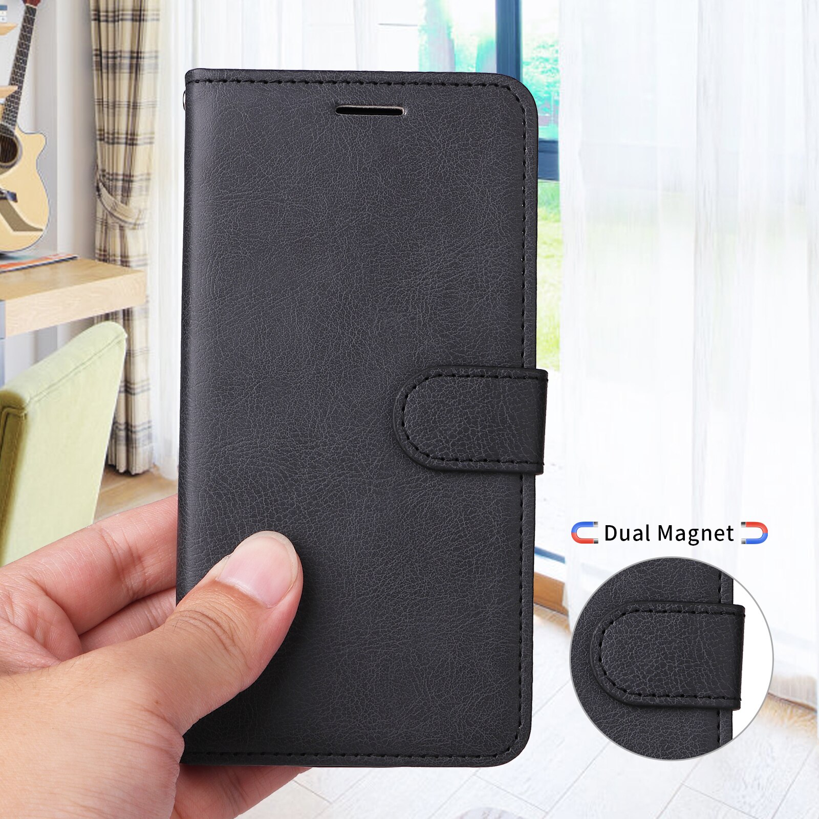 Tegnebogsetui Xiaomi Redmi 15C sort