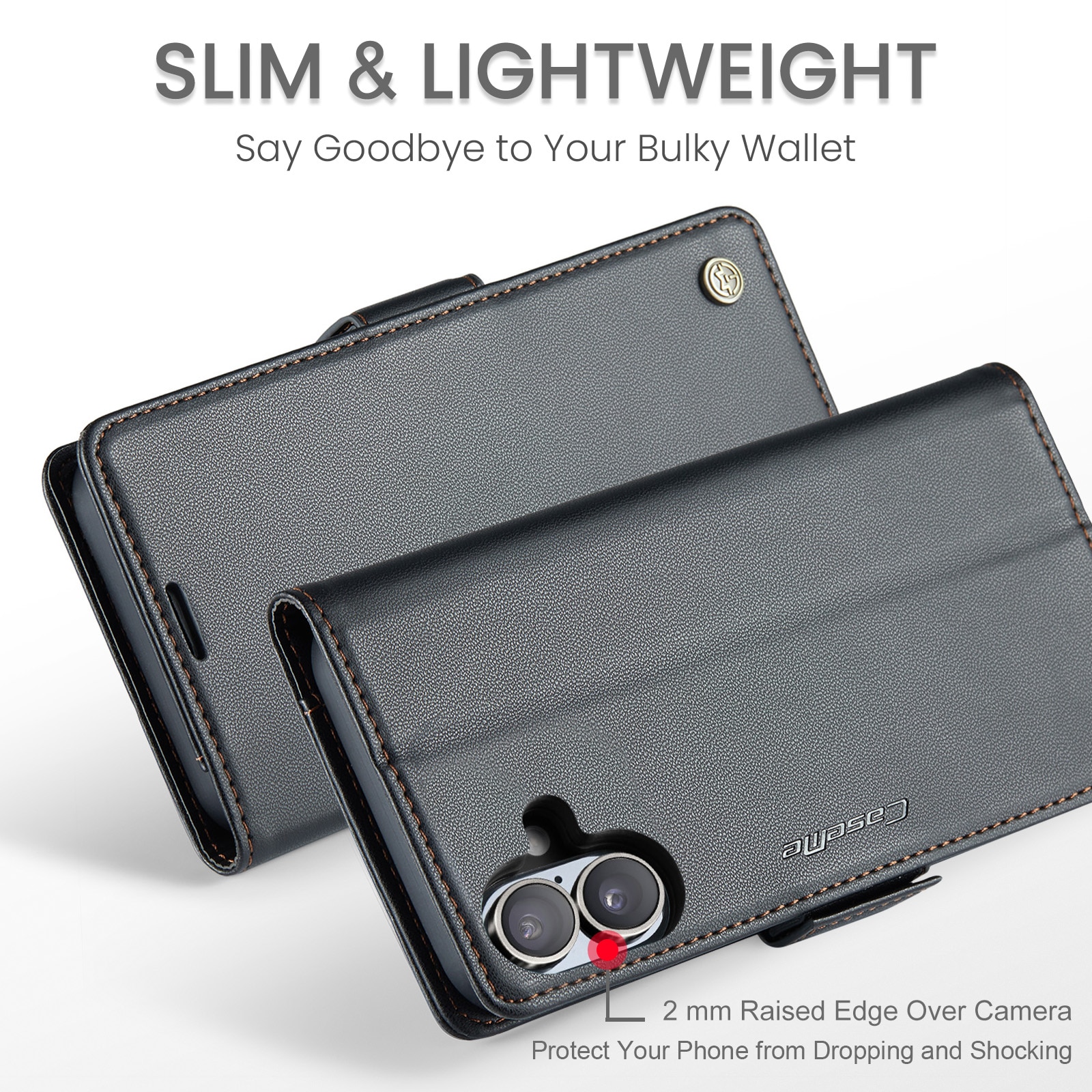 RFID blocking Slim Pung Etui iPhone 17 Sort