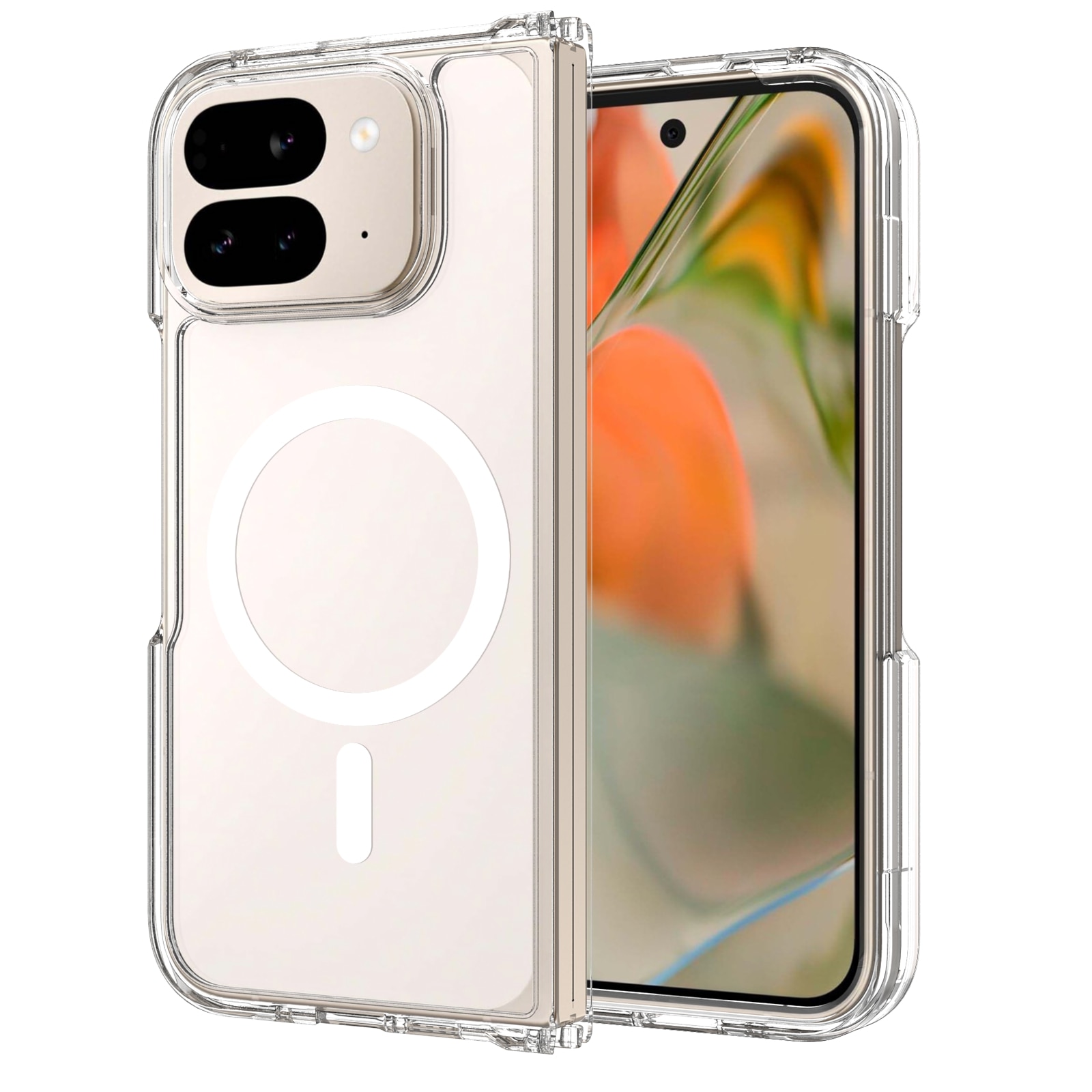 Hybridcover MagSafe Google Pixel 10 Pro Fold Gennemsigtig