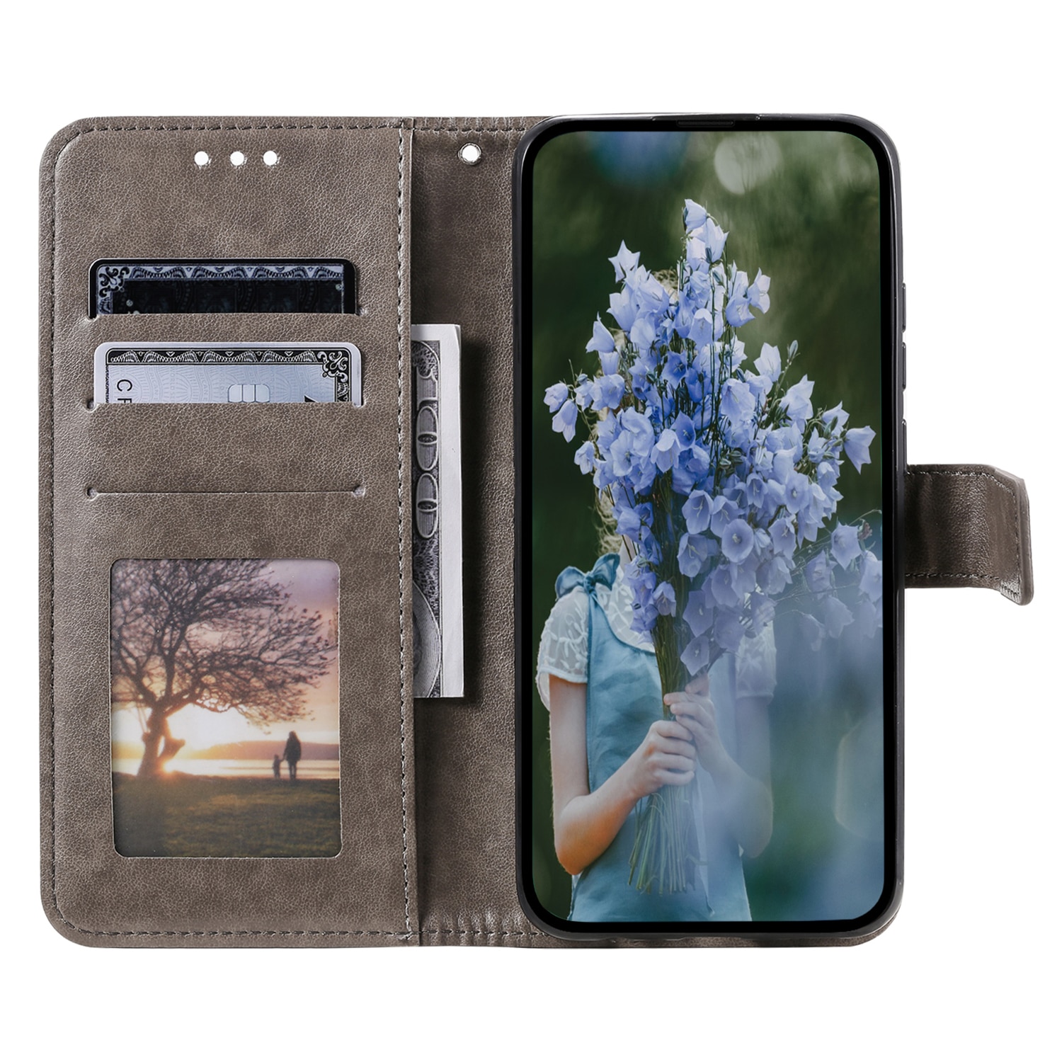Læderetui Mandala Xiaomi Redmi 15C Grå