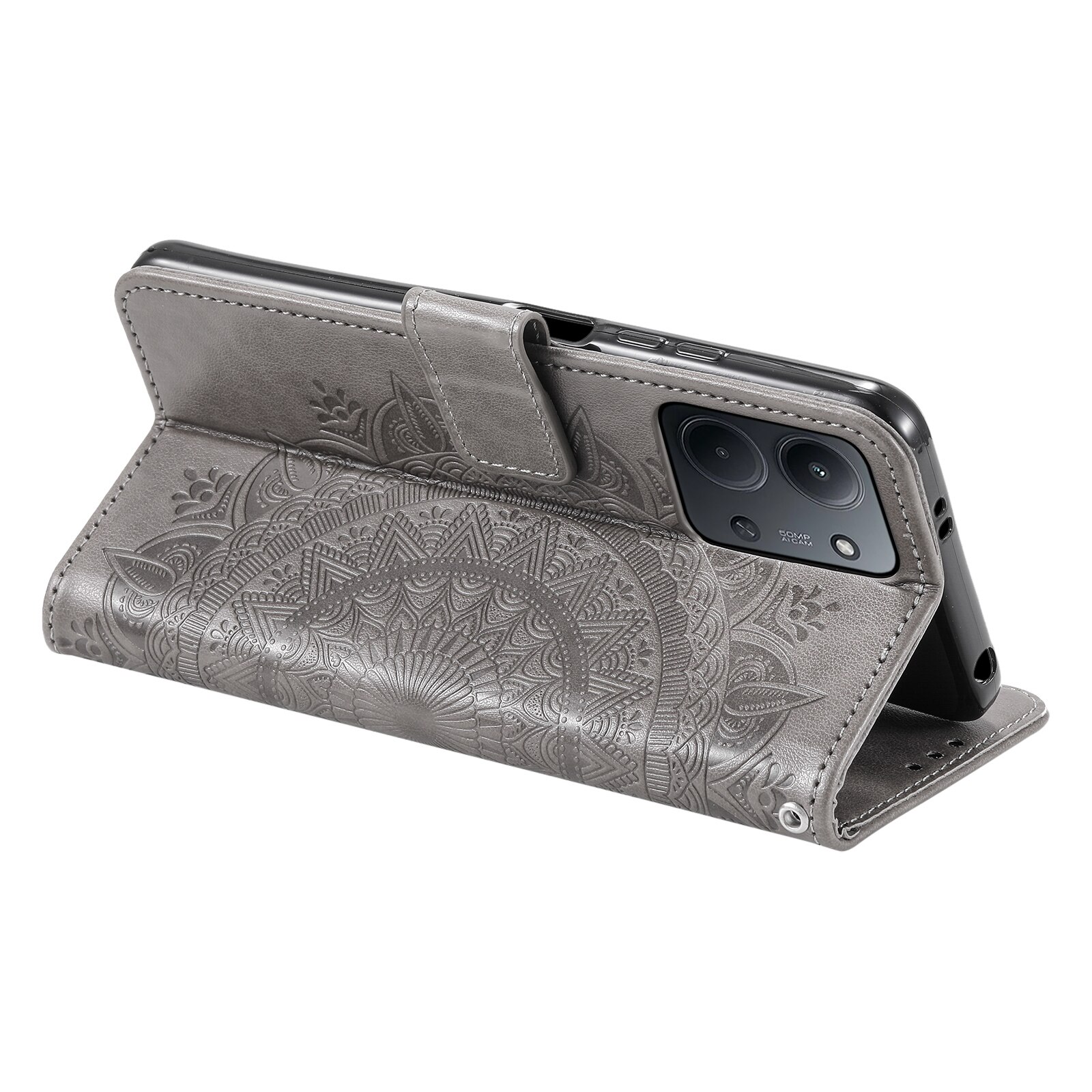Læderetui Mandala Xiaomi Redmi 15C Grå