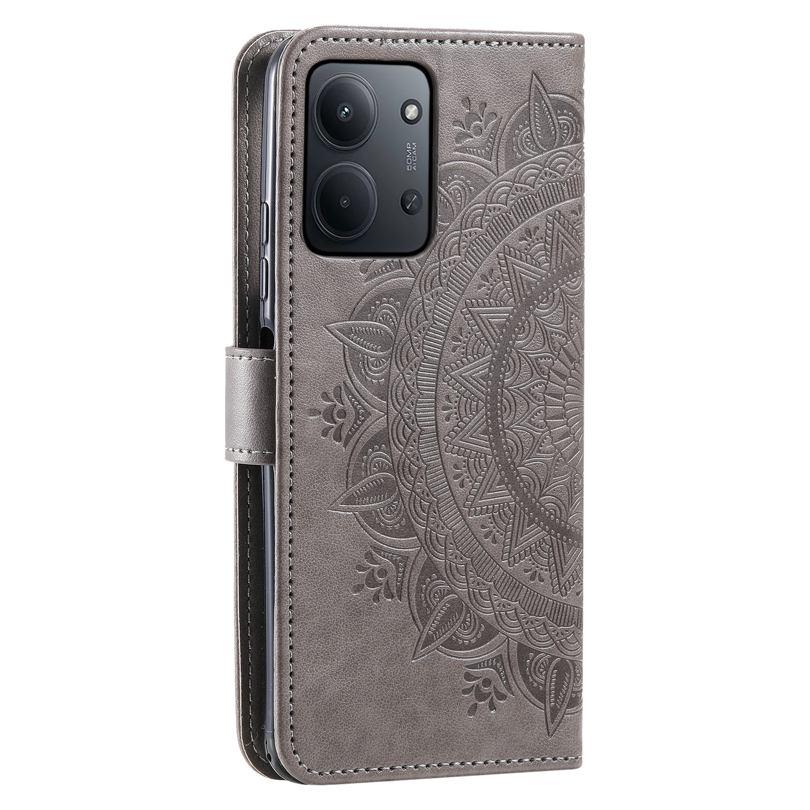Læderetui Mandala Xiaomi Redmi 15C Grå