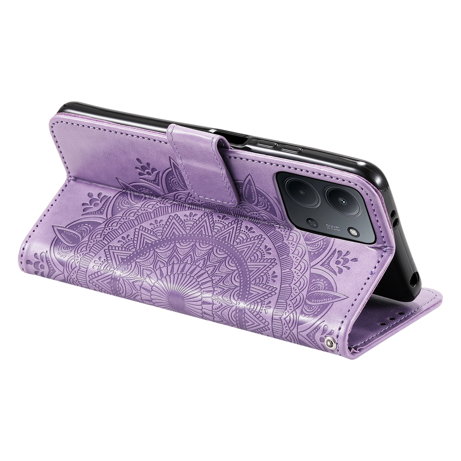 Læderetui Mandala Xiaomi Redmi 15C Lilla