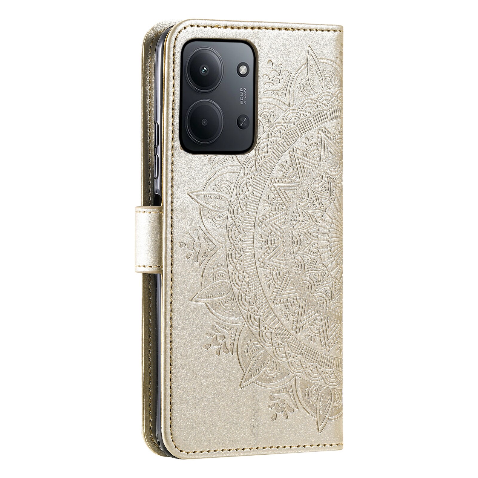 Læderetui Mandala Xiaomi Redmi 15C Guld