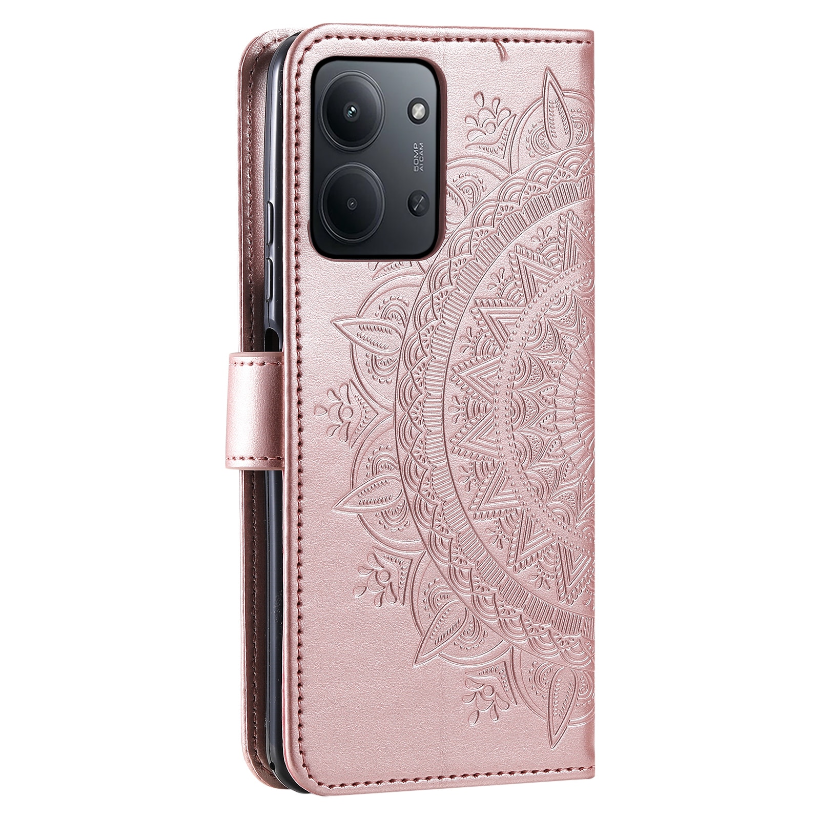 Læderetui Mandala Xiaomi Redmi 15C Rose guld