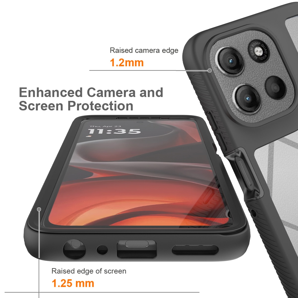 Full Protection Case Motorola Moto G86 Sort