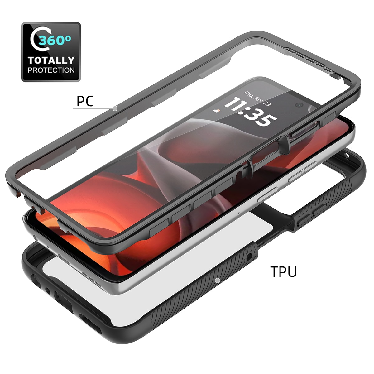 Full Protection Case Motorola Moto G56 Sort