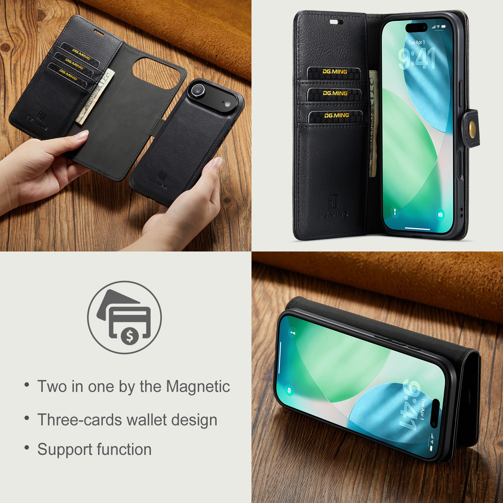 Magnet Wallet iPhone 17 Air Black