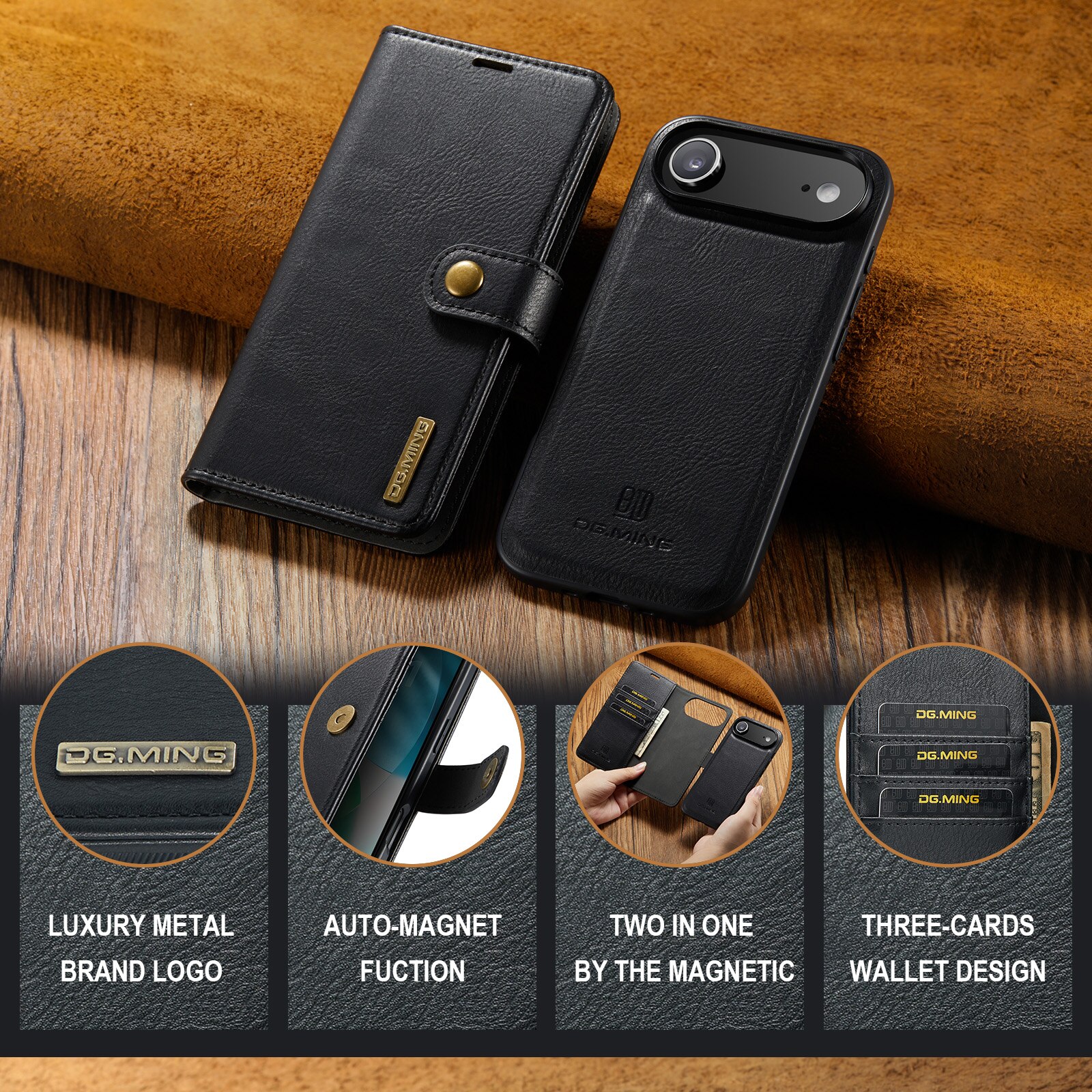 Magnet Wallet iPhone 17 Air Black