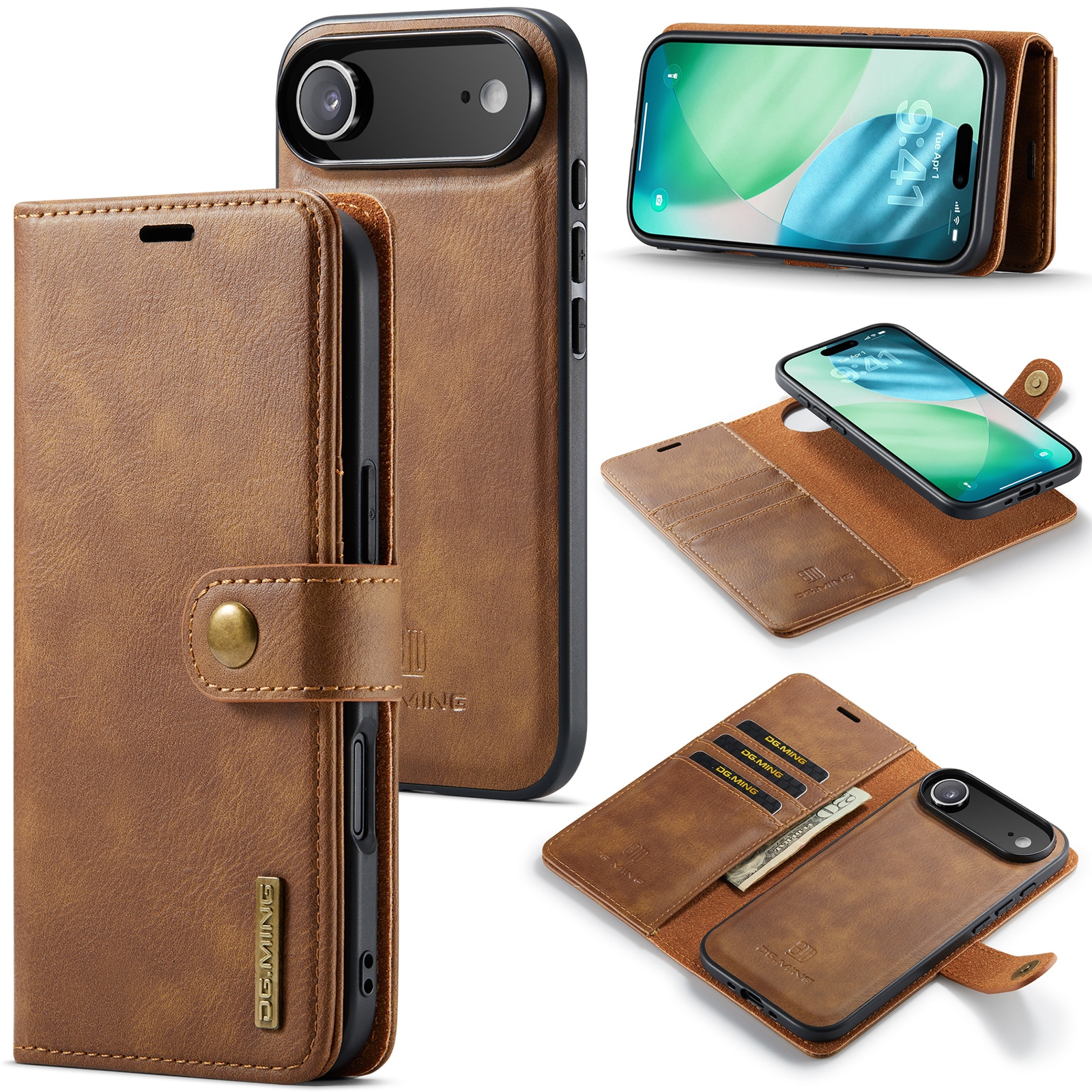 Magnet Wallet iPhone 17 Air Cognac
