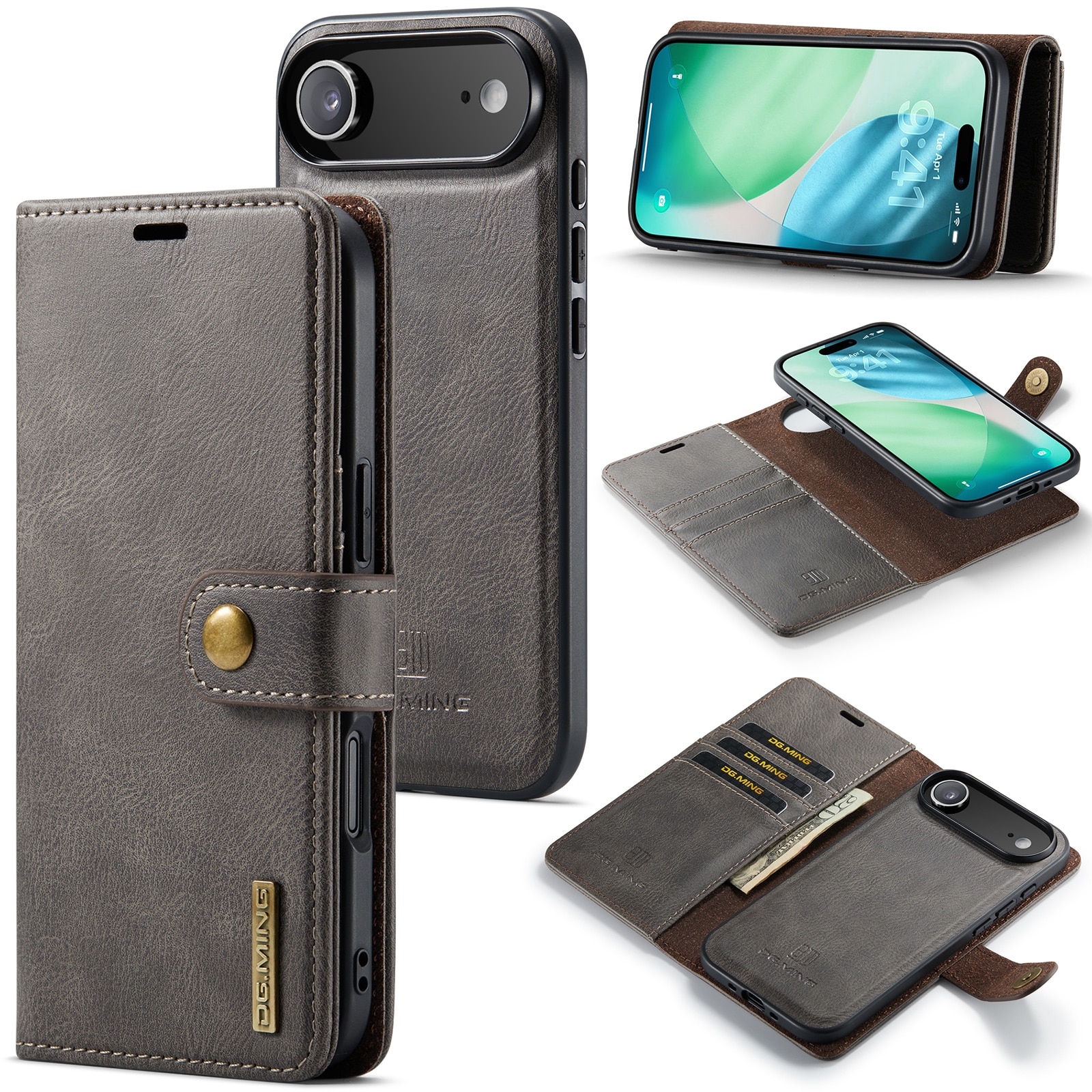 Magnet Wallet iPhone 17 Air Brown