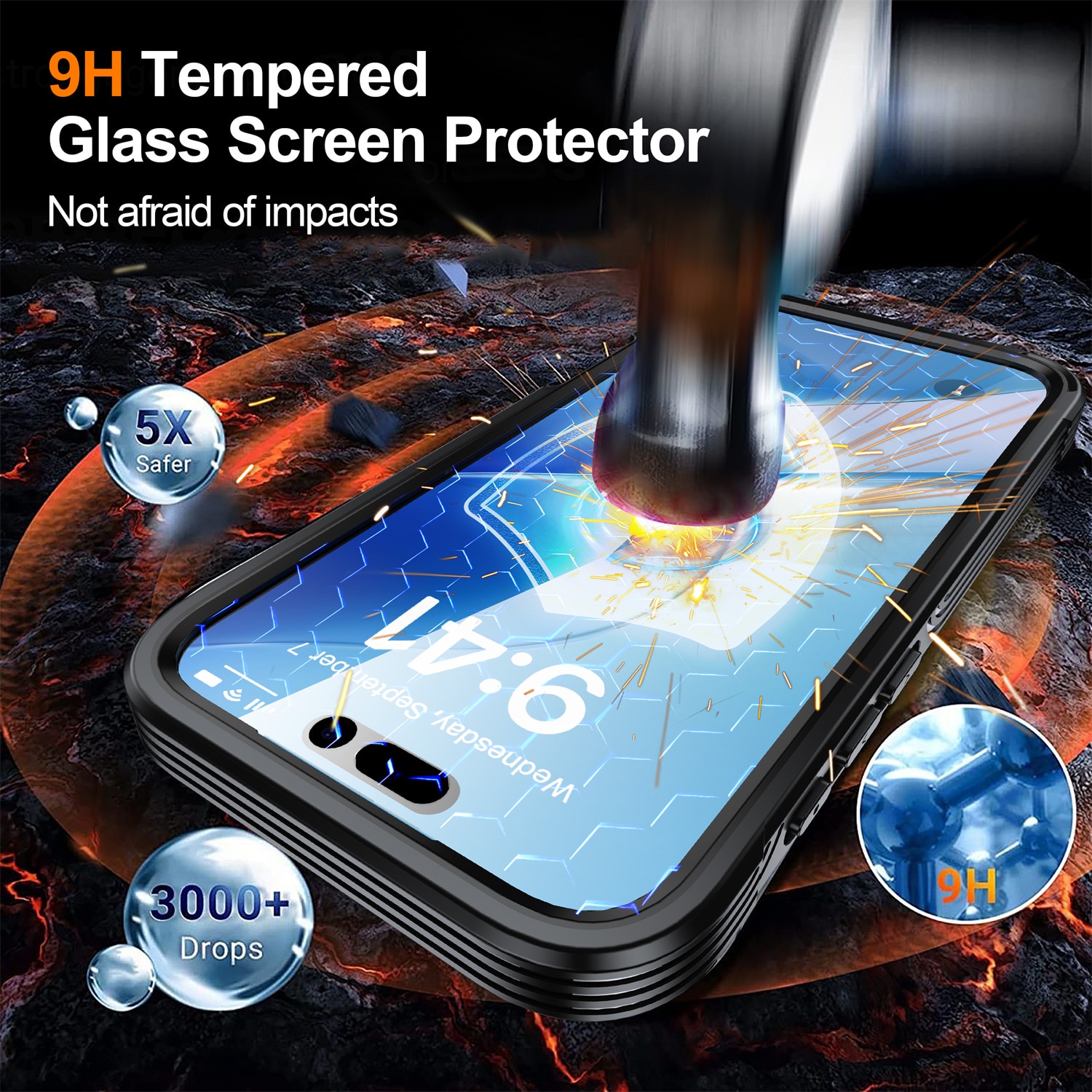 Premium Full Protection Case iPhone 17 Pro Black