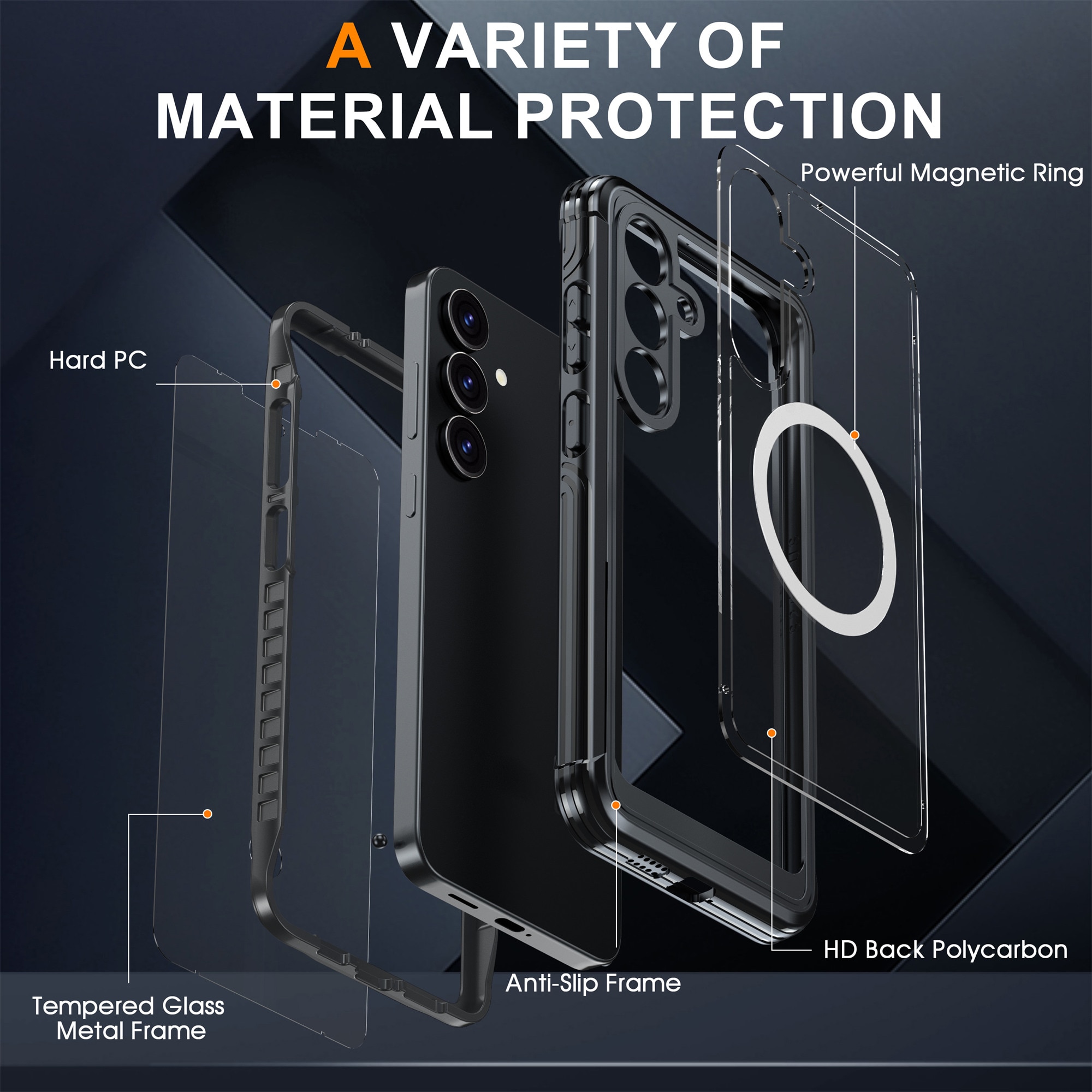 Premium Full Protection Case Samsung Galaxy S25 FE Black