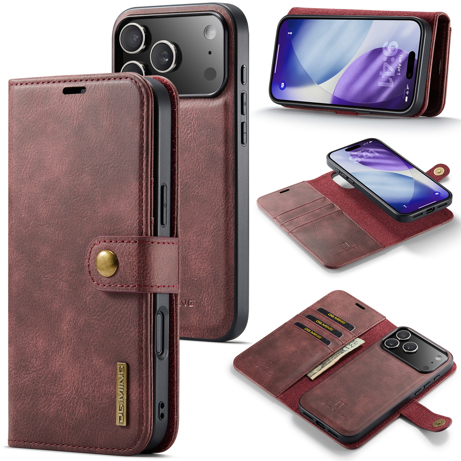 Magnet Wallet iPhone 17 Pro Red