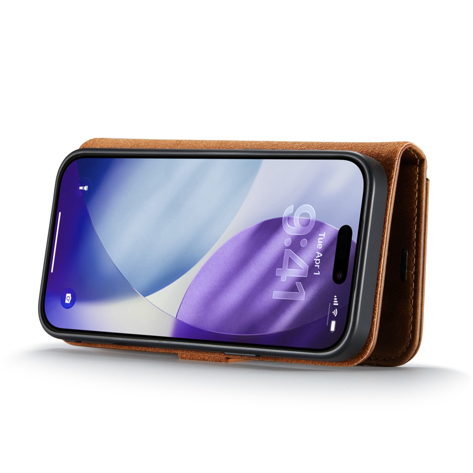 Magnet Wallet iPhone 17 Pro Max Cognac
