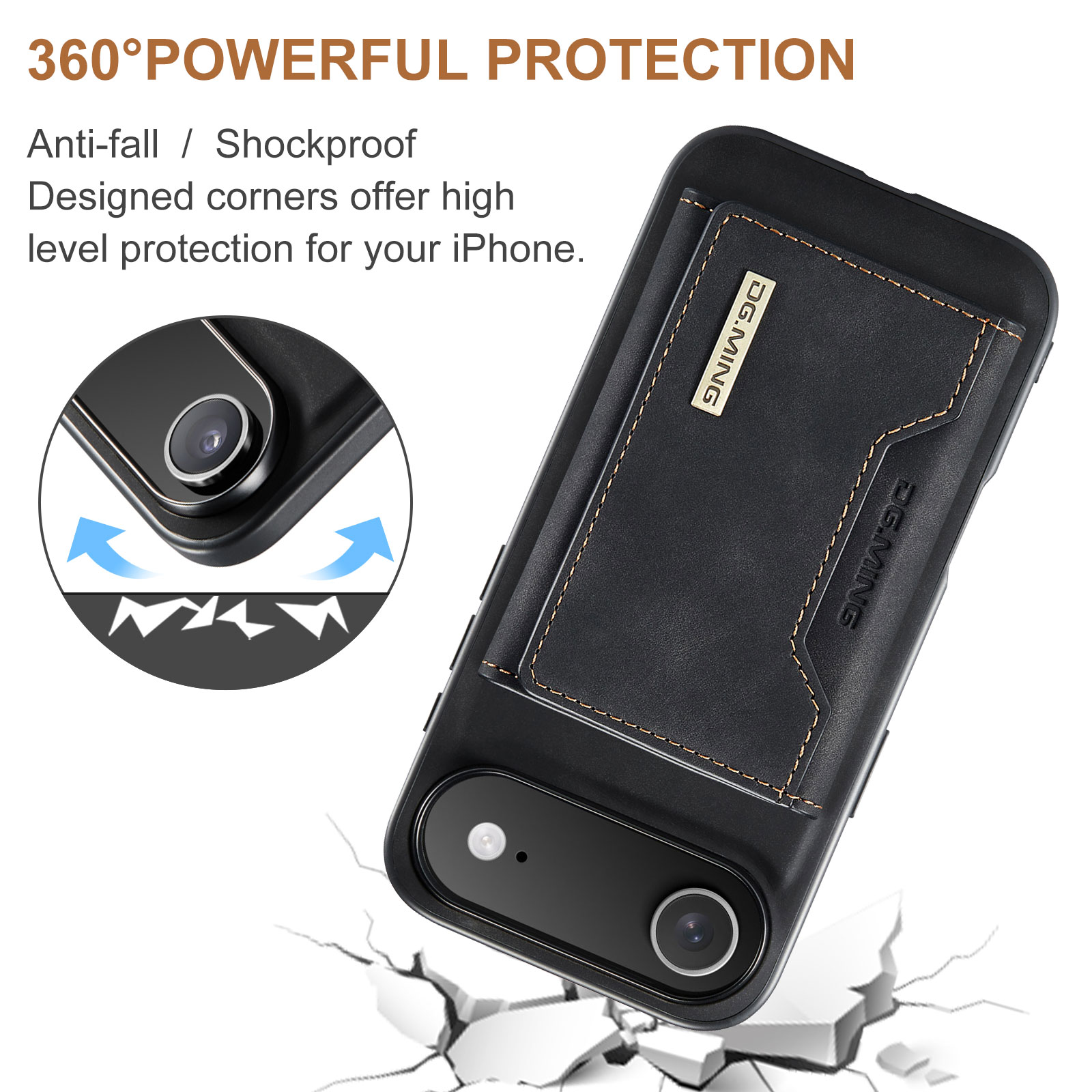 Magnetic Card Slot Case iPhone 17 Air Sort