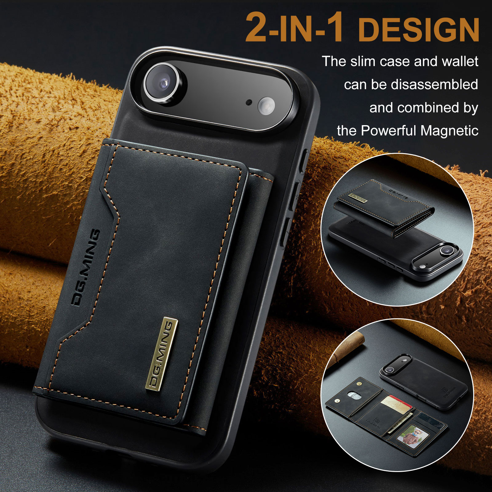 Magnetic Card Slot Case iPhone 17 Air Sort