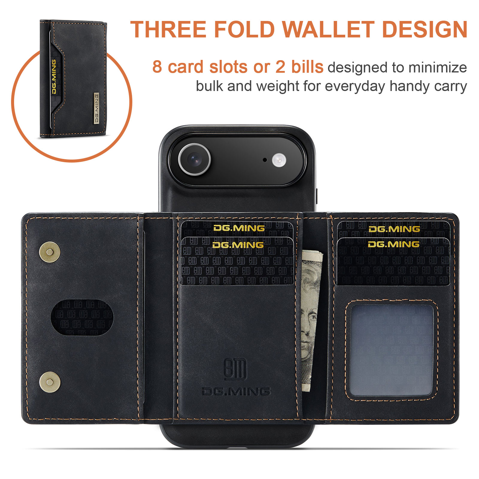 Magnetic Card Slot Case iPhone 17 Air Sort