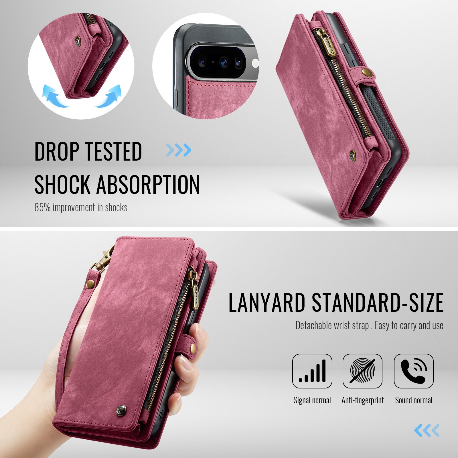 Multi-slot Mobiltaske Google Pixel 10 Pro Rød