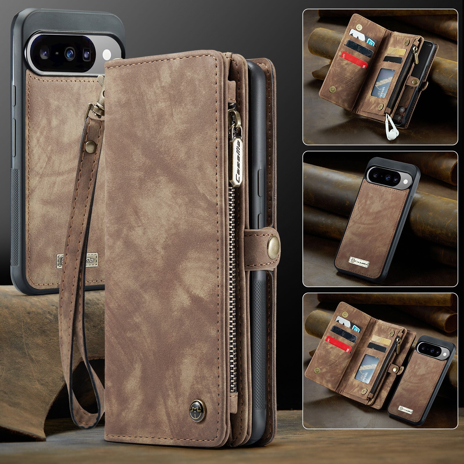 Multi-slot Mobiltaske Google Pixel 10 Brun