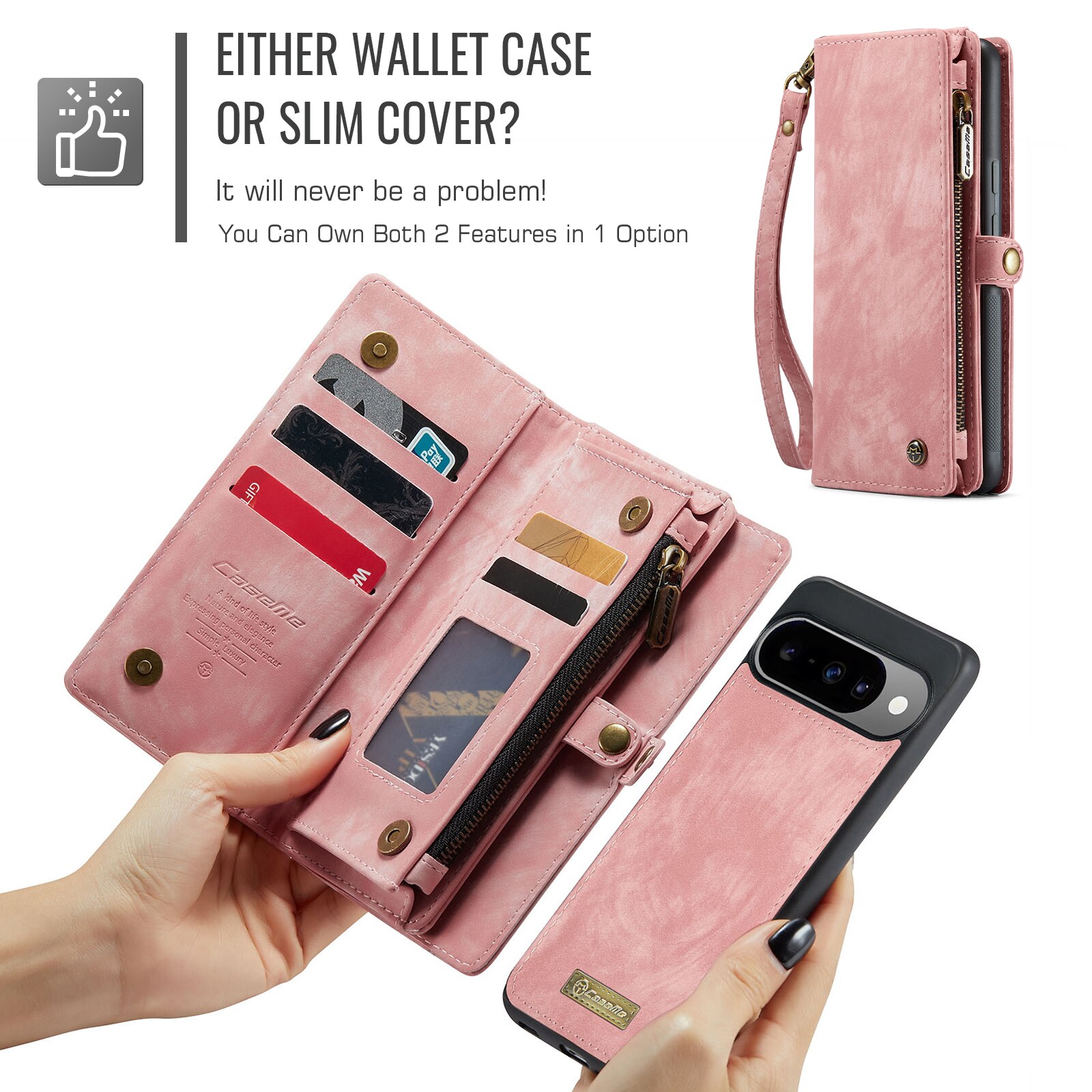 Multi-slot Mobiltaske Google Pixel 10 Pro Lyserød