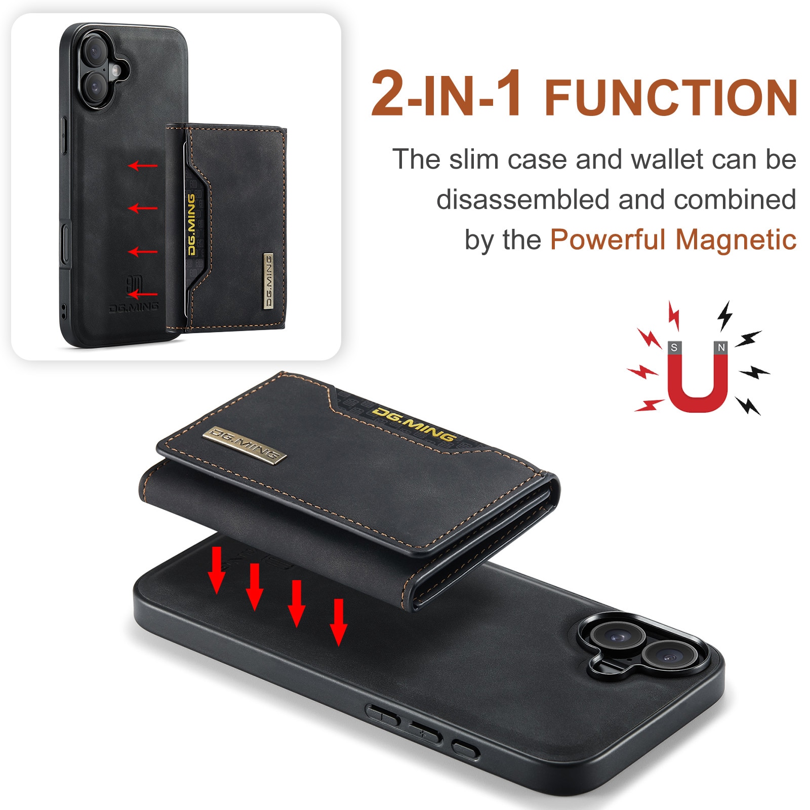 Magnetic Card Slot Case iPhone 17 Sort