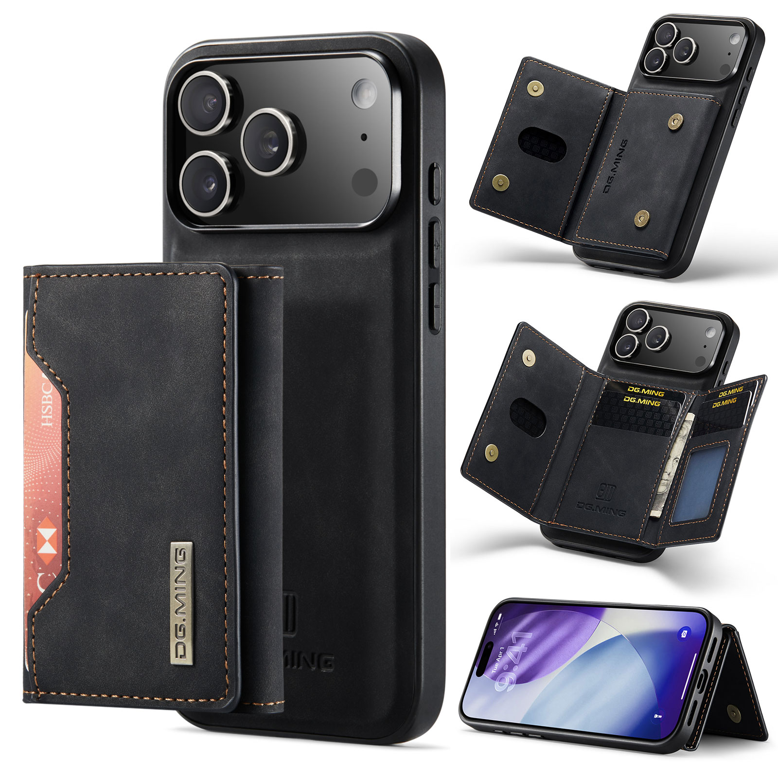 Magnetic Card Slot Case iPhone 17 Pro Sort