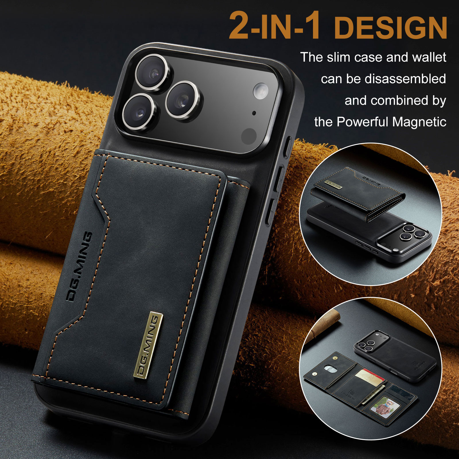 Magnetic Card Slot Case iPhone 17 Pro Sort