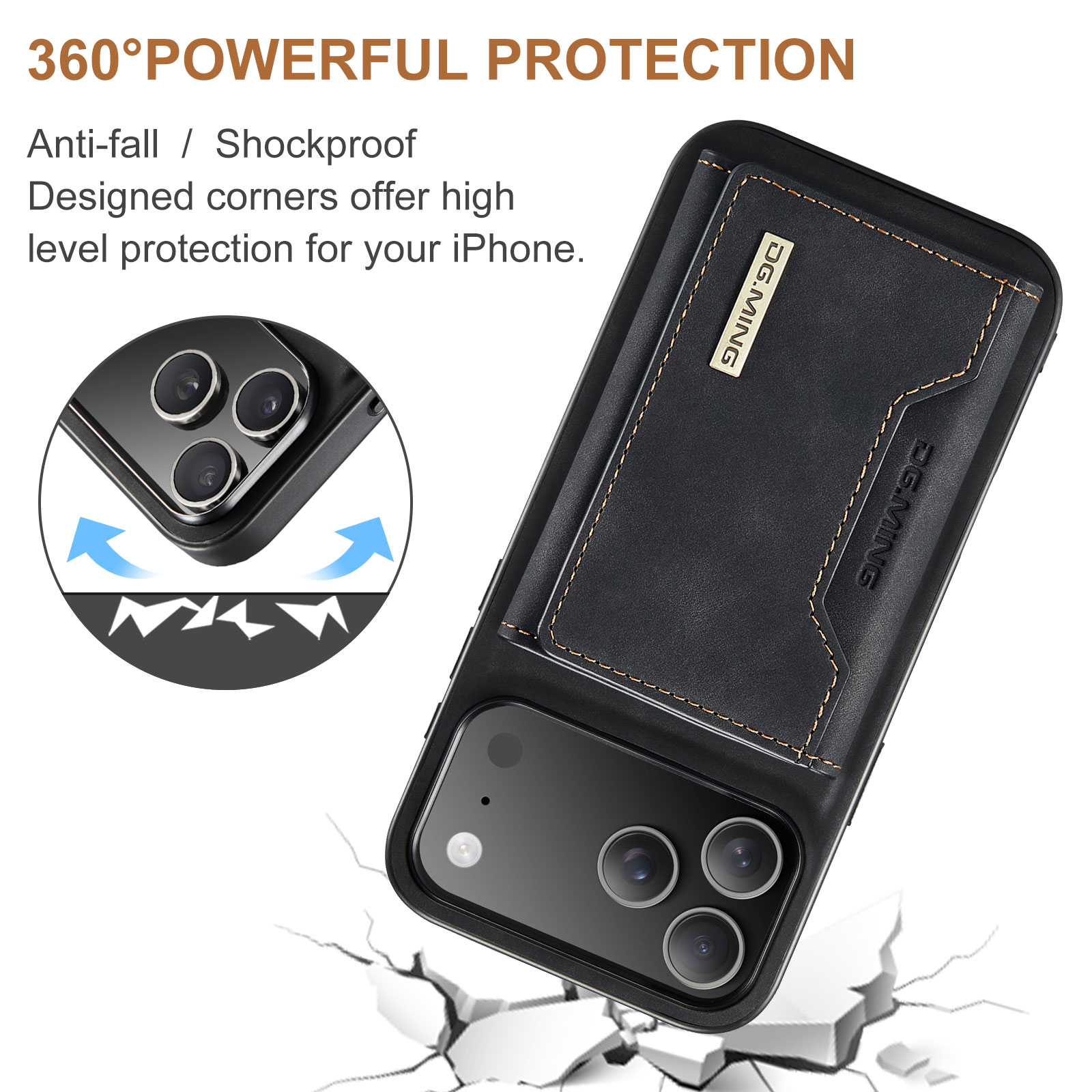 Magnetic Card Slot Case iPhone 17 Pro Sort