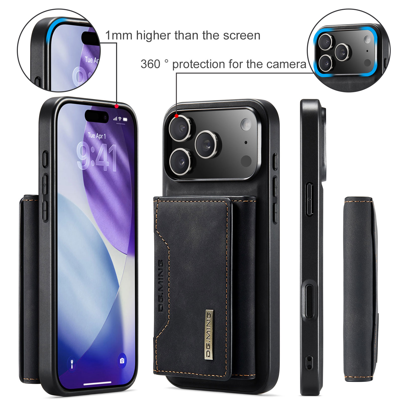 Magnetic Card Slot Case iPhone 17 Pro Sort