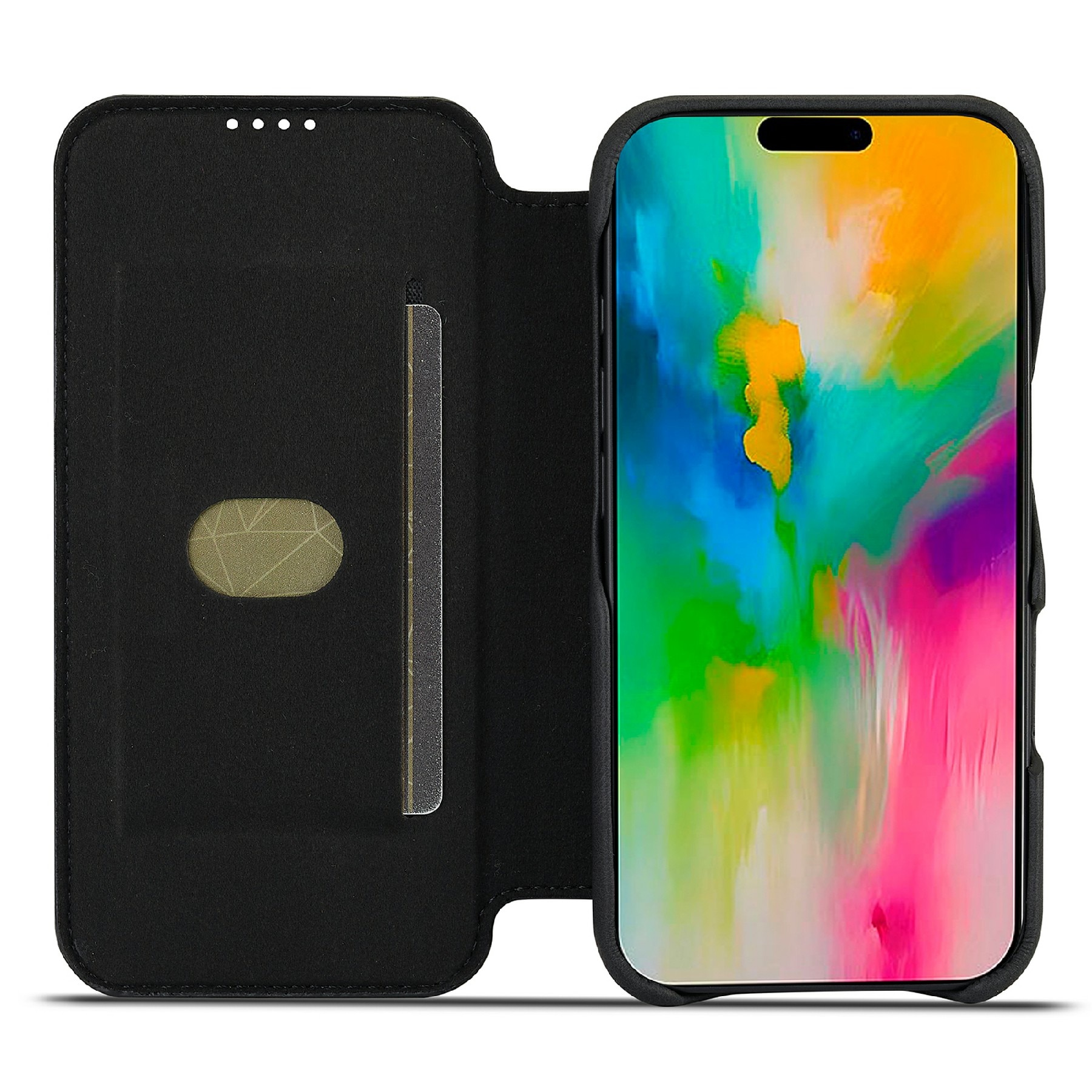 Slim Tegnebogsetui iPhone 17 sort
