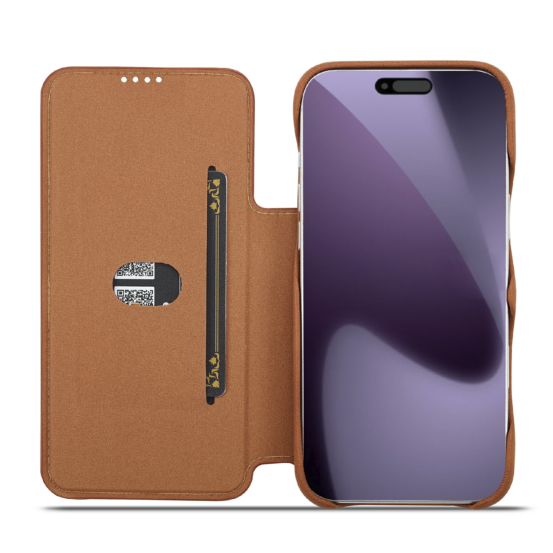 Slim Tegnebogsetui iPhone 17 Pro Cognac