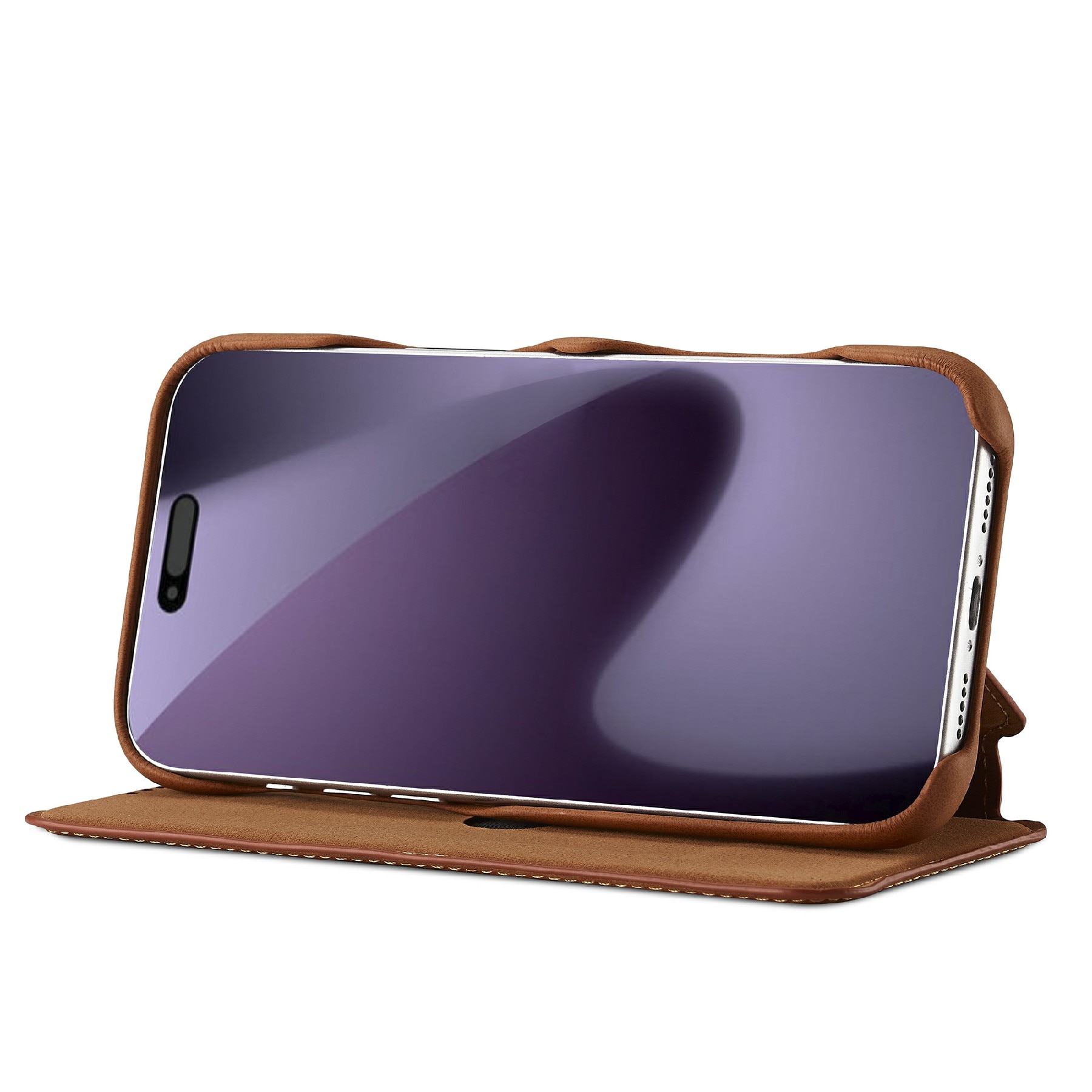 Slim Tegnebogsetui iPhone 17 Pro Cognac