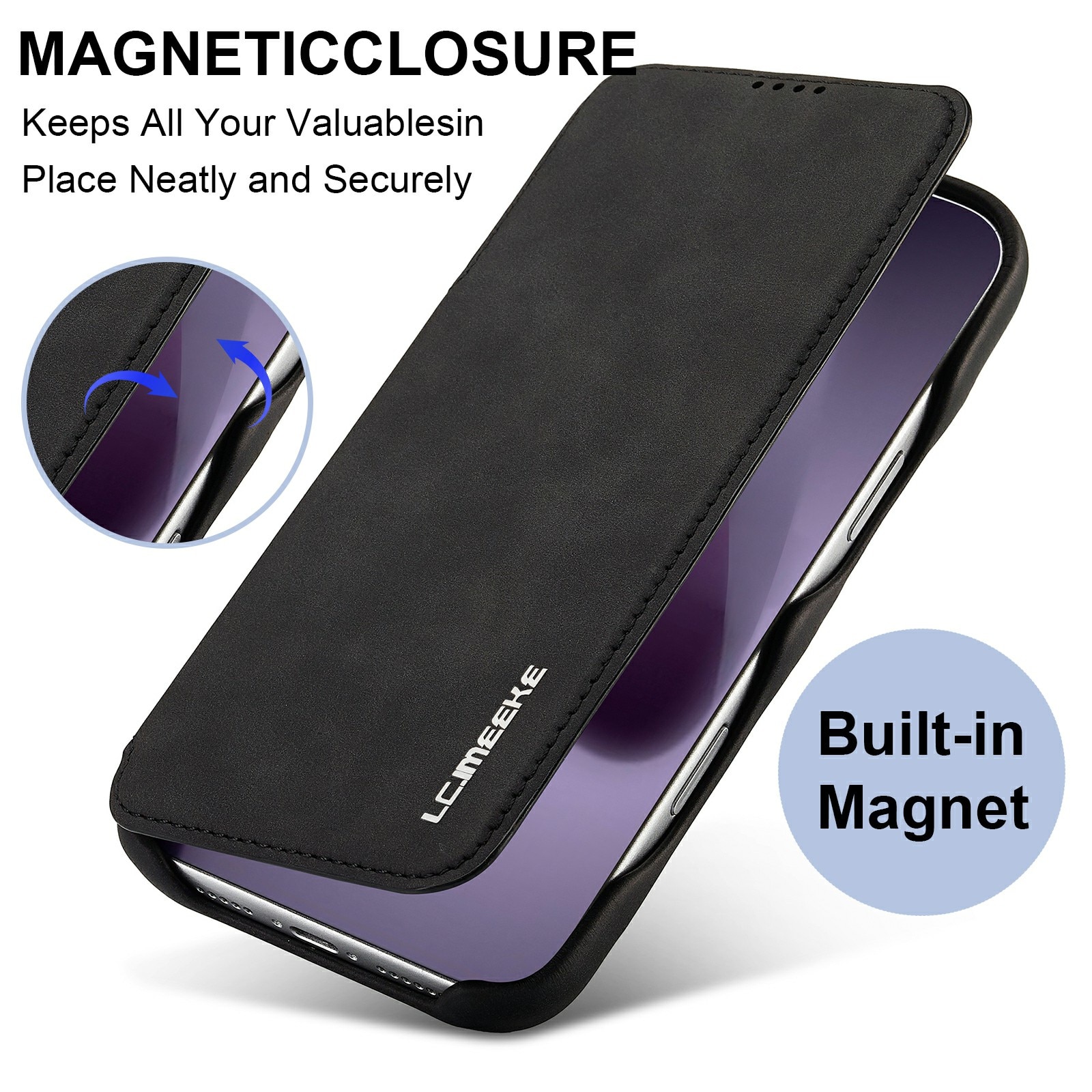 Slim Tegnebogsetui iPhone 17 Pro Max Sort