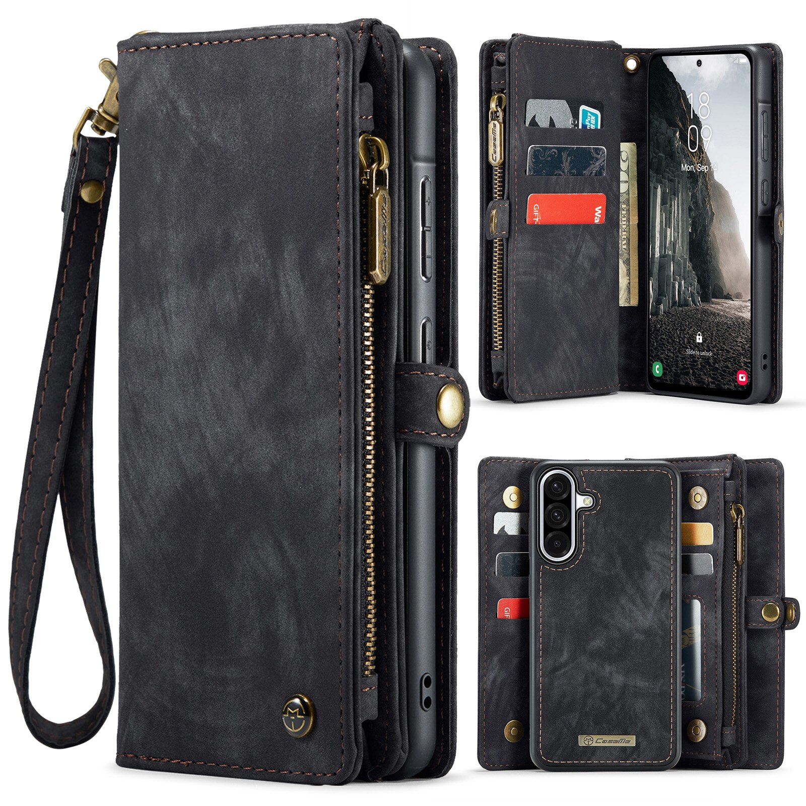 Multi-slot Mobiltaske Samsung Galaxy A17 Grå