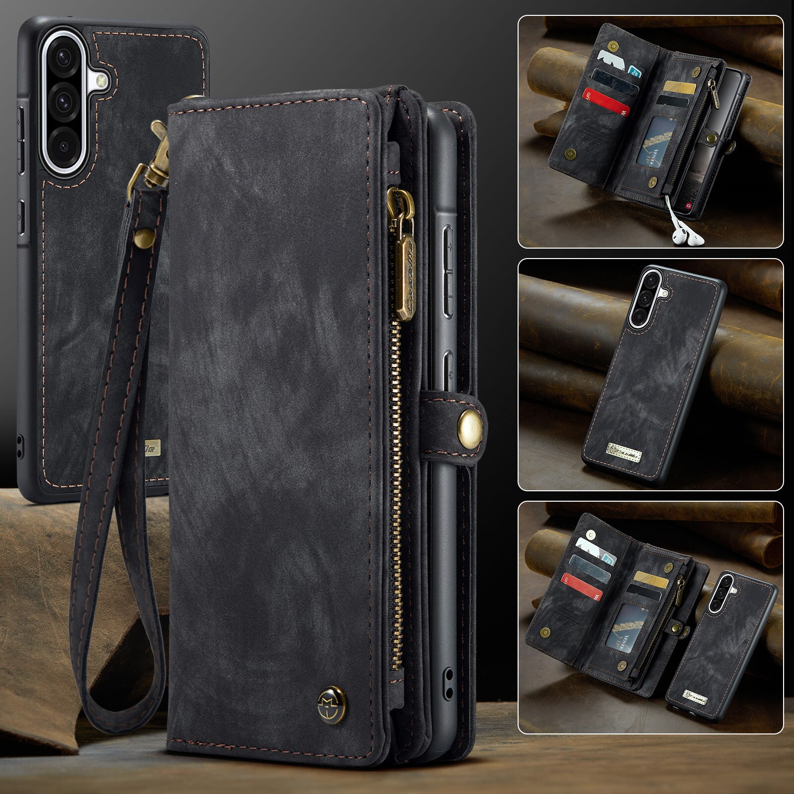 Multi-slot Mobiltaske Samsung Galaxy A17 Grå