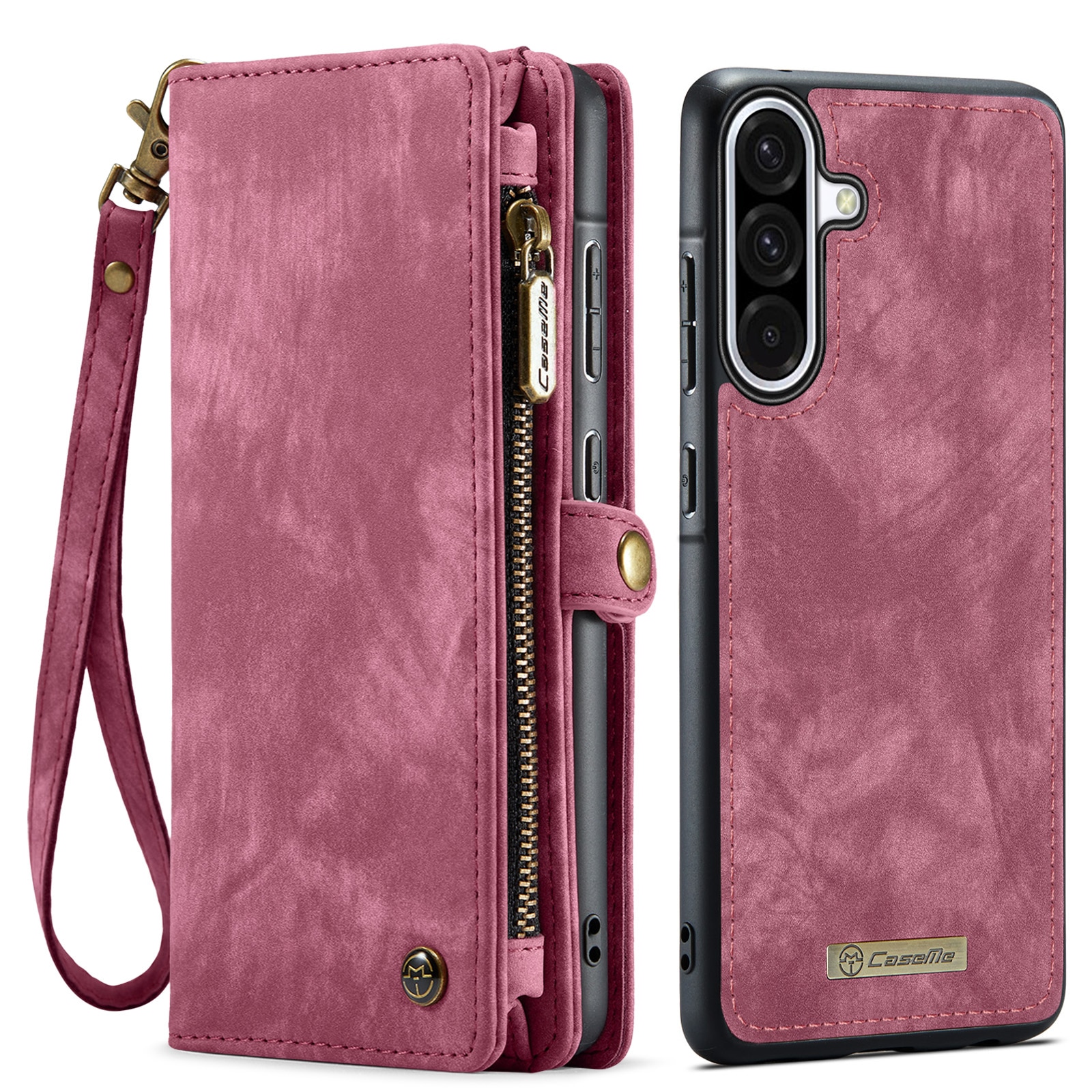 Multi-slot Mobiltaske Samsung Galaxy A17 Rød