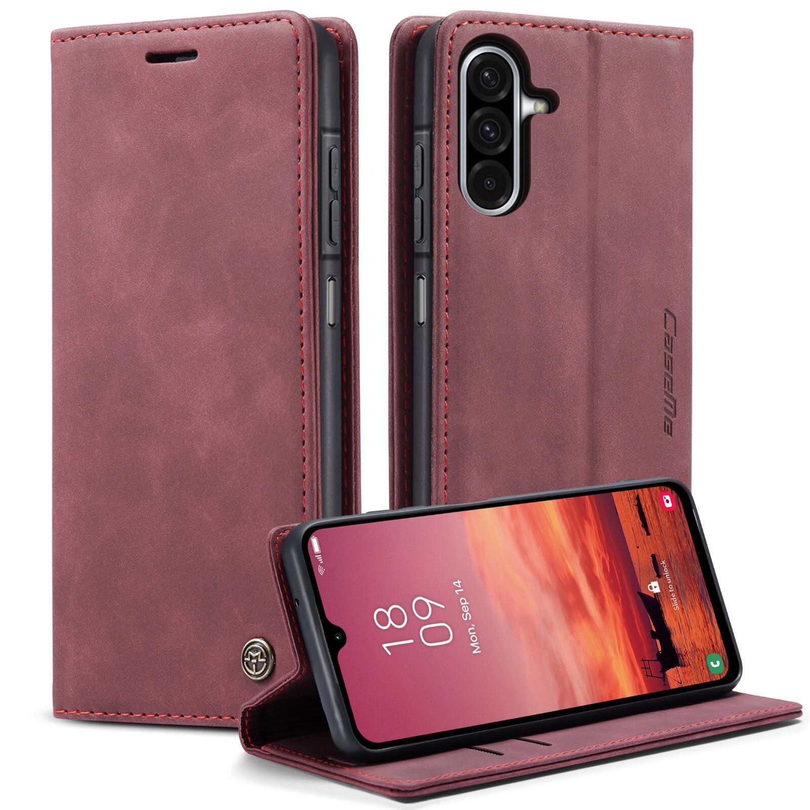 Slim Pung Etui Samsung Galaxy A17 Rød