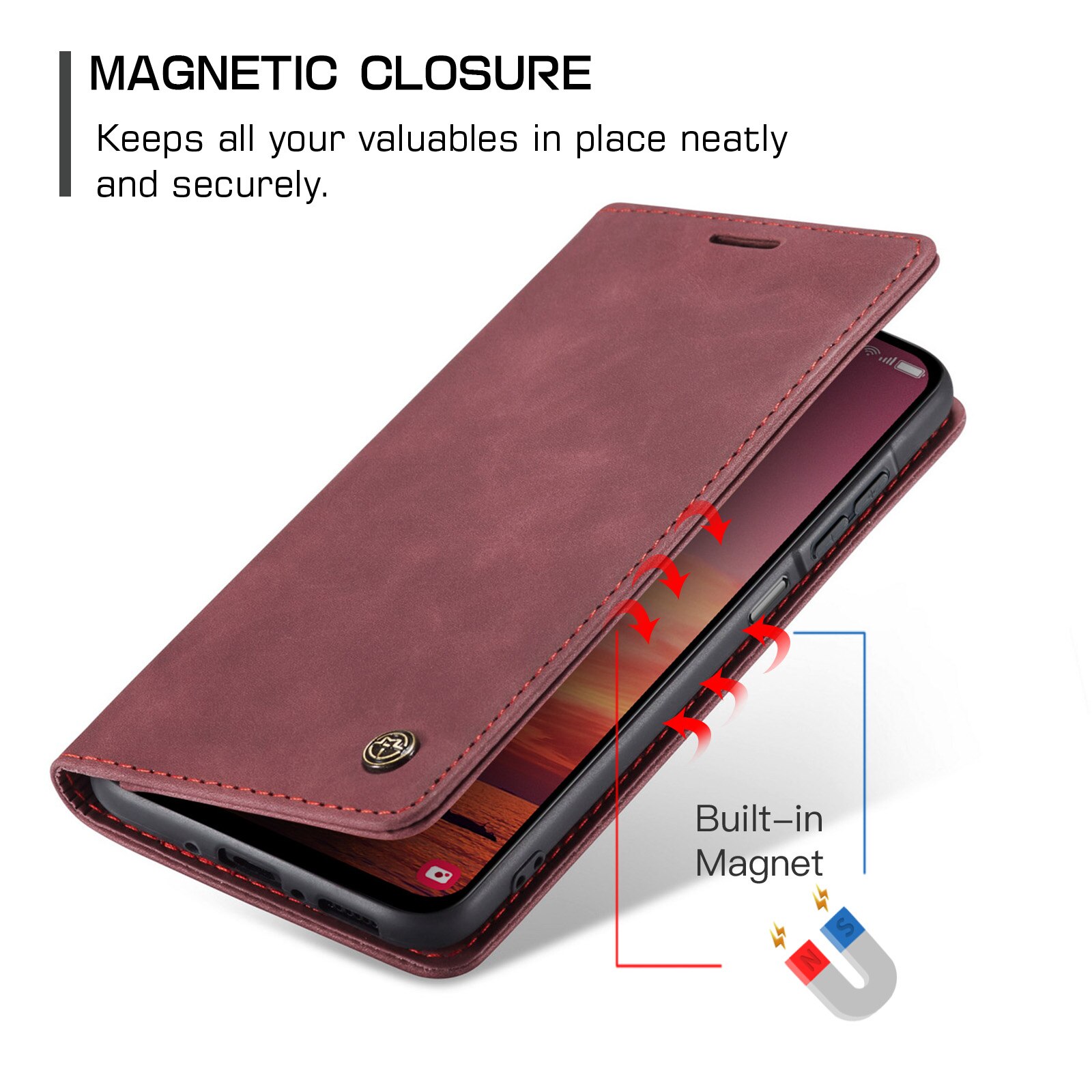 Slim Pung Etui Samsung Galaxy A17 Rød