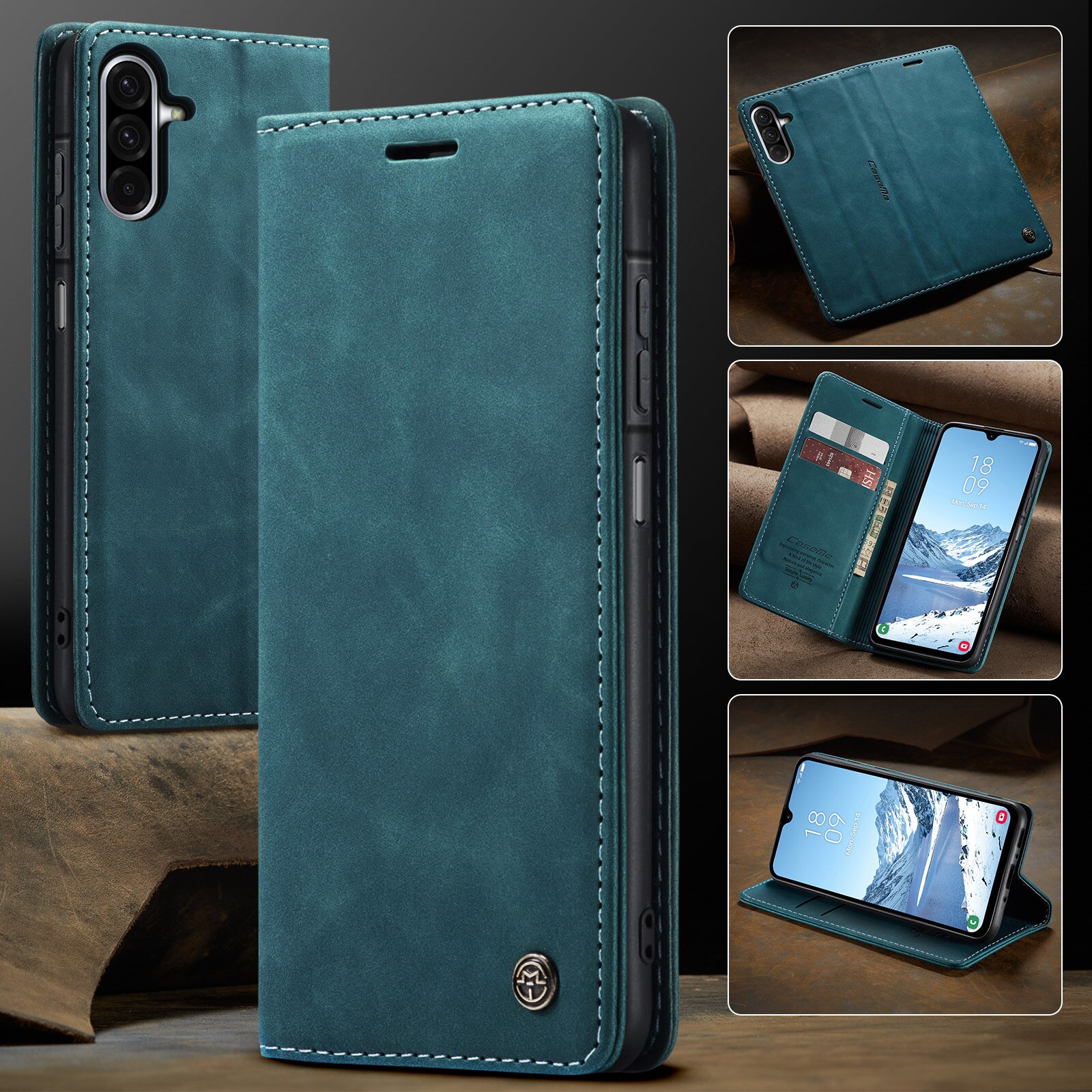 Slim Pung Etui Samsung Galaxy A17 Blå