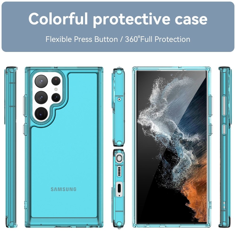 Crystal Hybrid Case Samsung Galaxy S23 Ultra blå