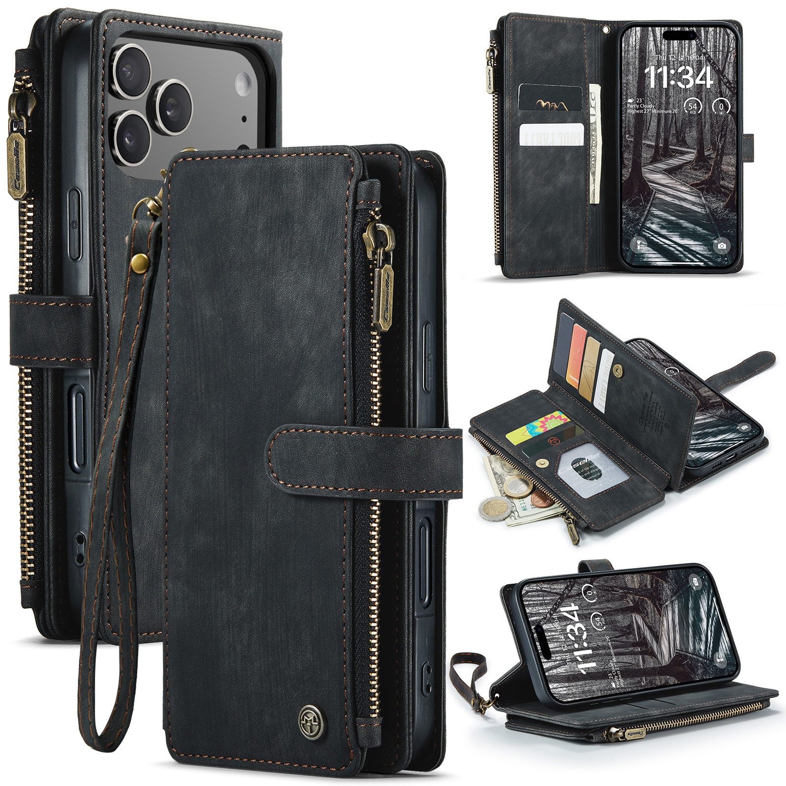 Multi-slot Mobiltaske iPhone 17 Pro Grå