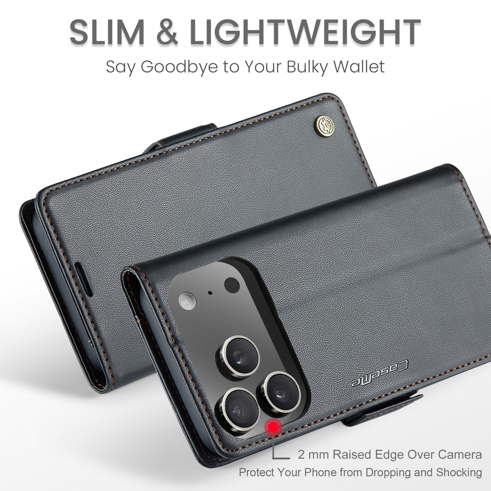 RFID blocking Slim Pung Etui iPhone 17 Pro Sort