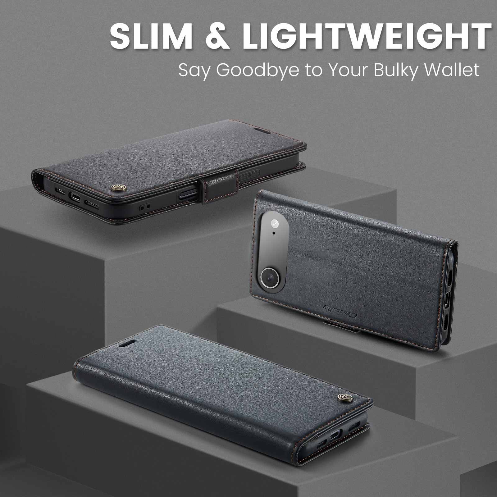 RFID blocking Slim Pung Etui iPhone 17 Air Sort