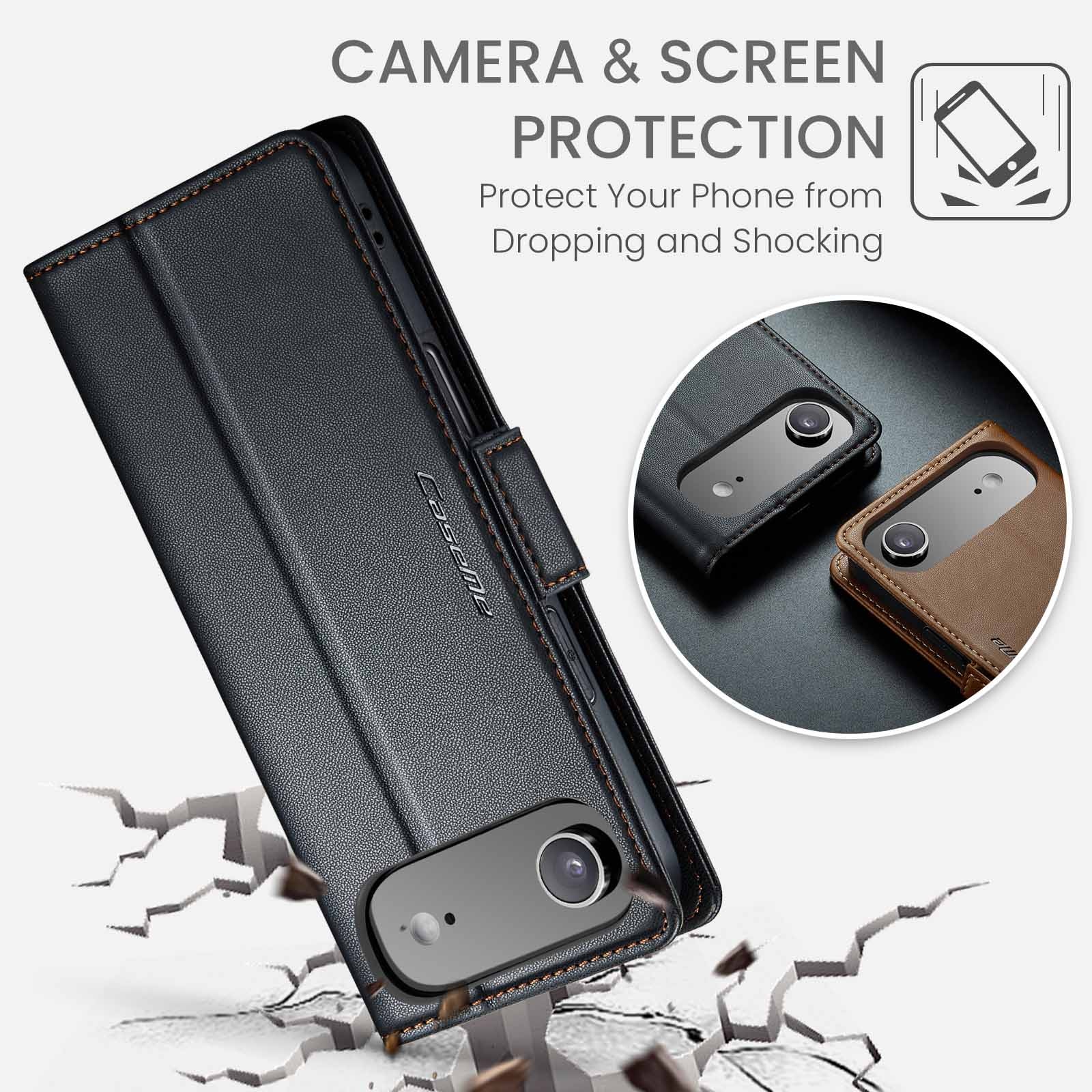 RFID blocking Slim Pung Etui iPhone 17 Air Sort