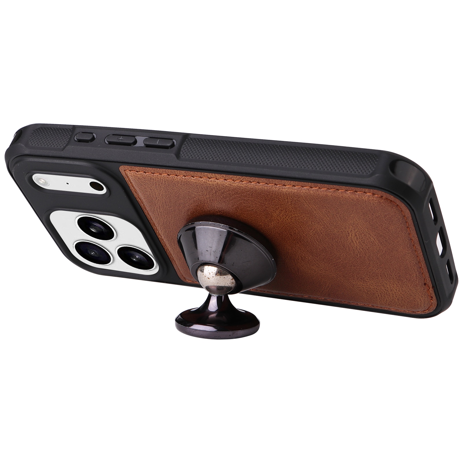 Magnet Leather Multi-Wallet iPhone 17 Pro Max Brun