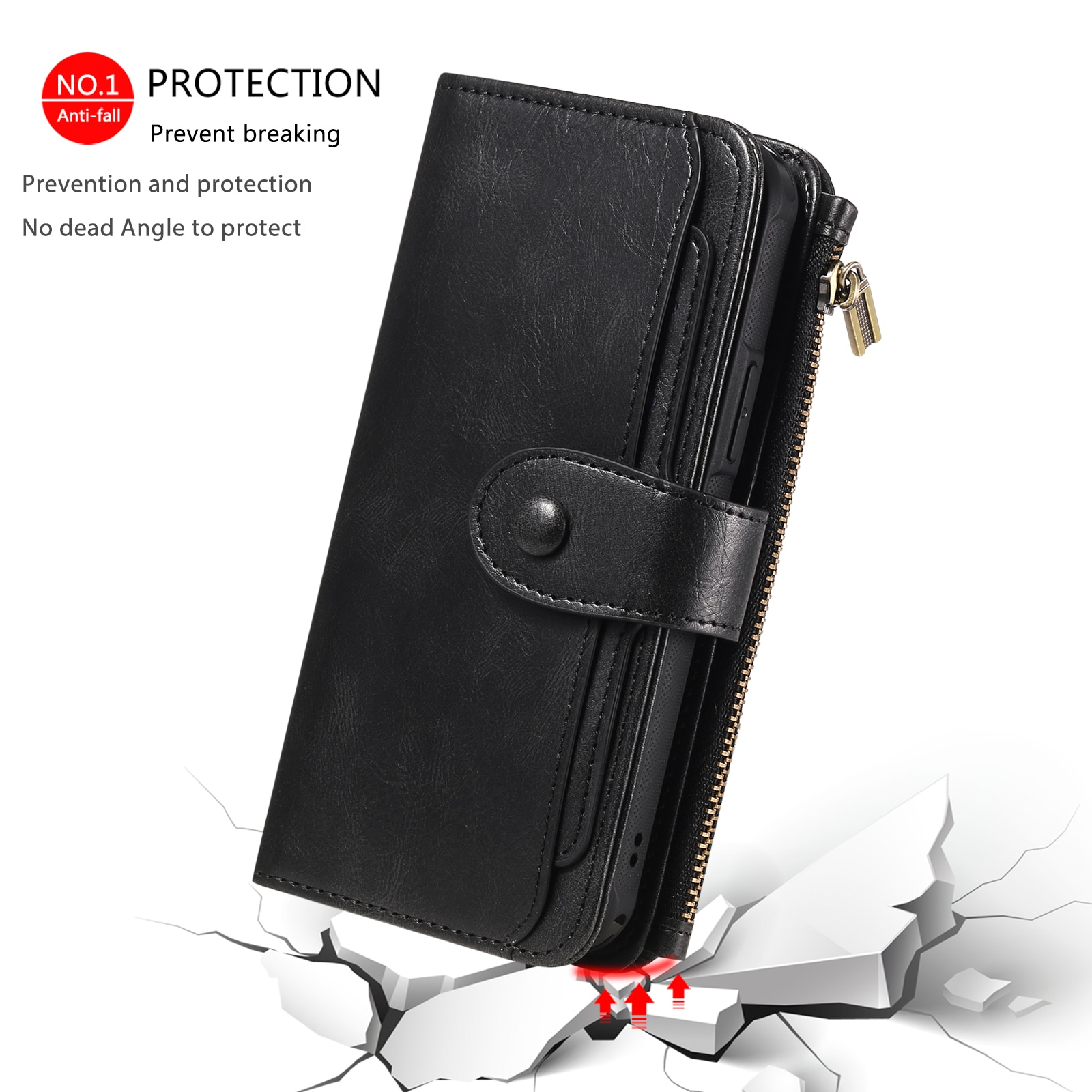 Magnet Leather Multi-Wallet iPhone 17 Pro Max sort