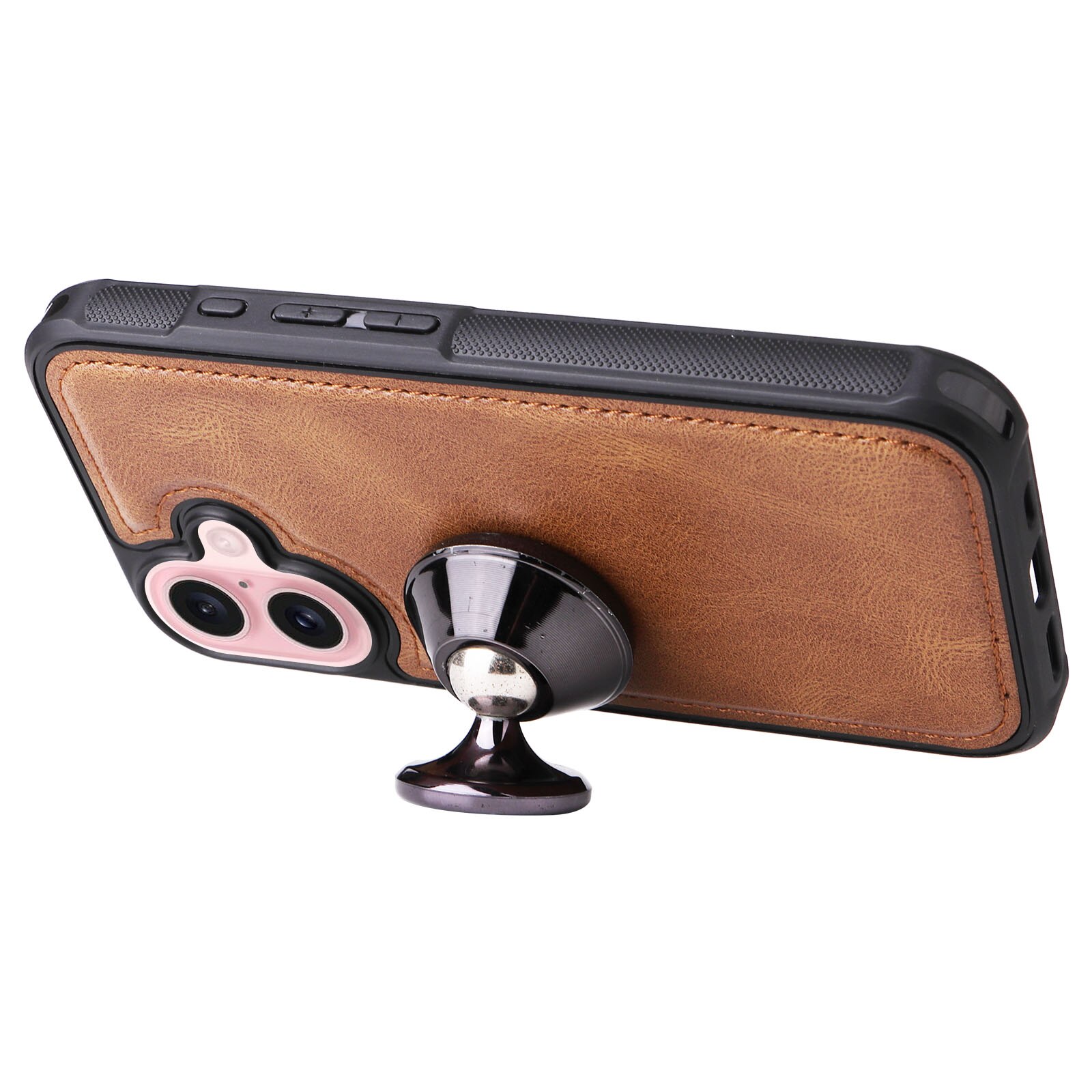 Magnet Leather Multi-Wallet iPhone 17 Brun