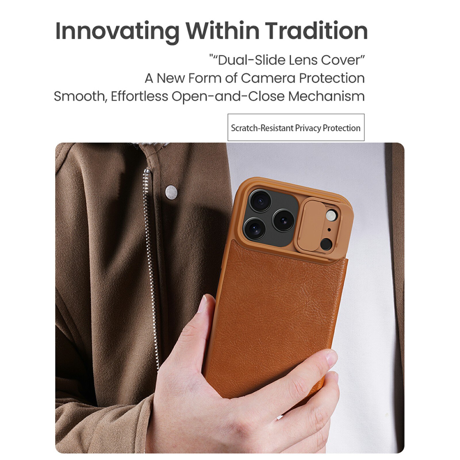 Qin Pro CamShield iPhone 17 Pro Max Brun