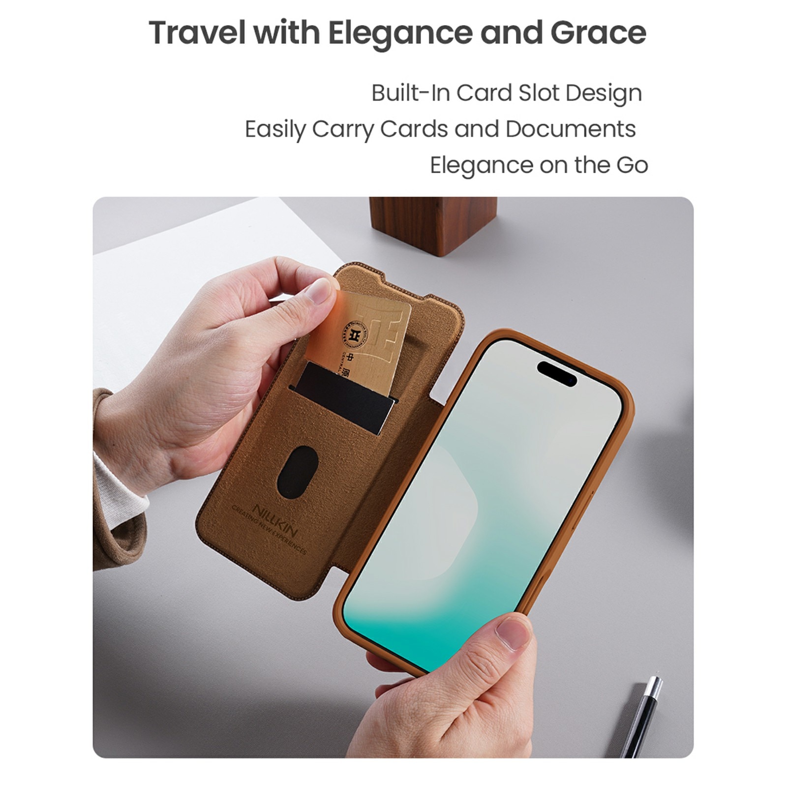 Qin Pro CamShield iPhone 17 Pro Max Brun